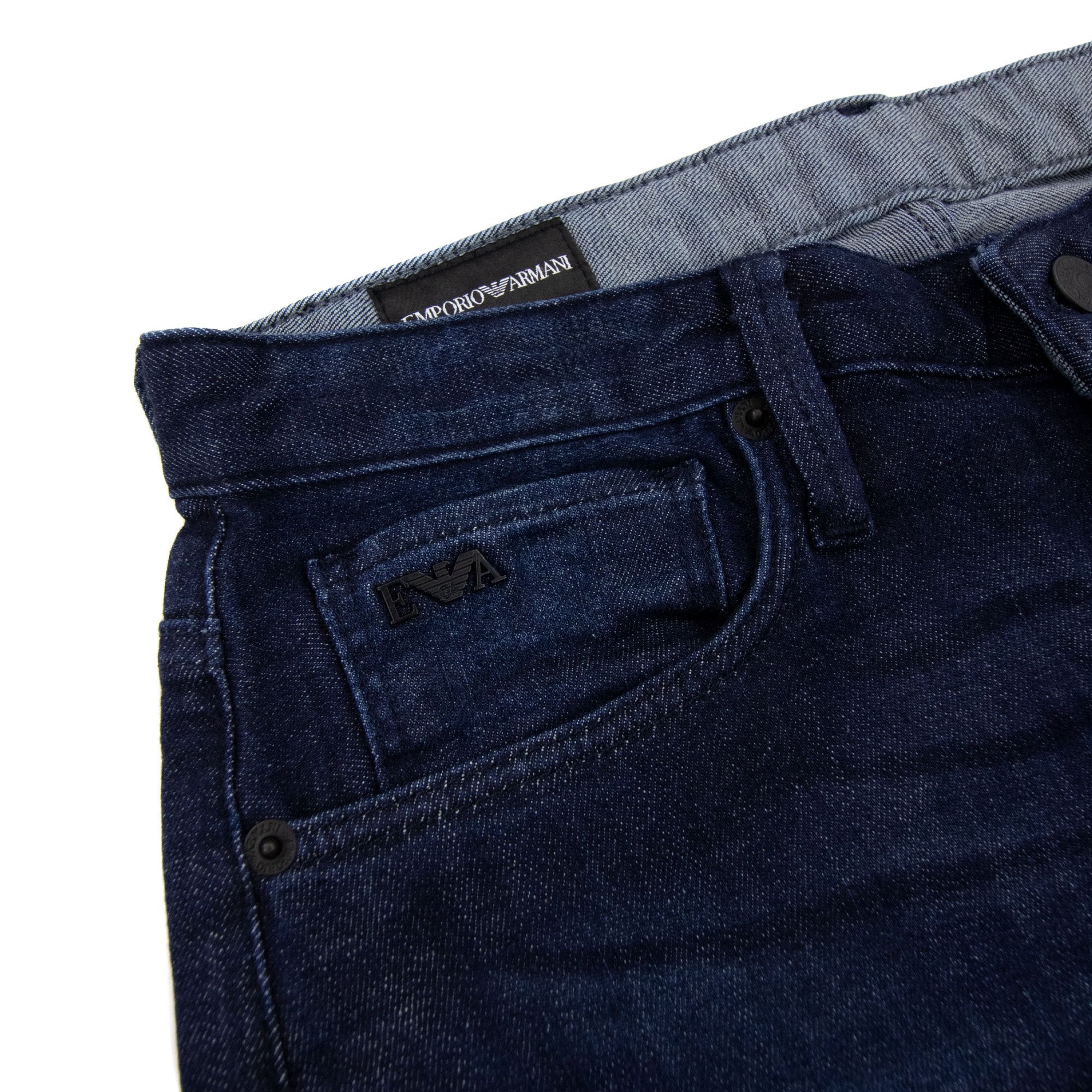 Emporio Armani J75 Slim Fit Washed Stretch Denim Jeans Denim Blue 0941