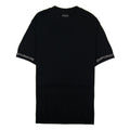 Emporio Armani Jacquard Logo Knit Trims T Shirt Black