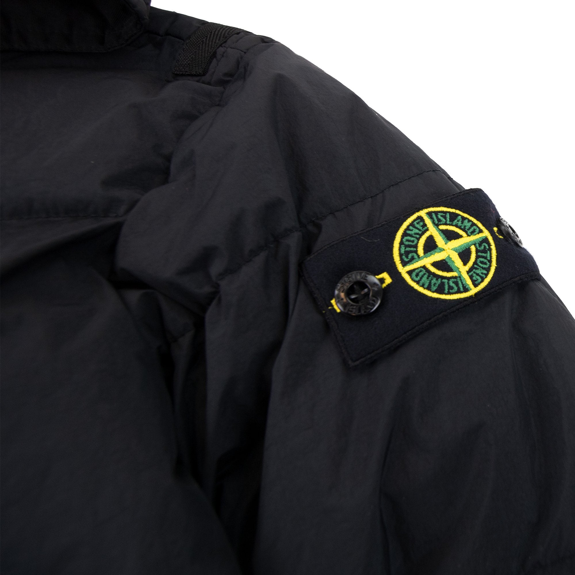 Stone Island Junior 402233 Garment Dyed Crinkle Reps R-ny Down Jacket Black V0029