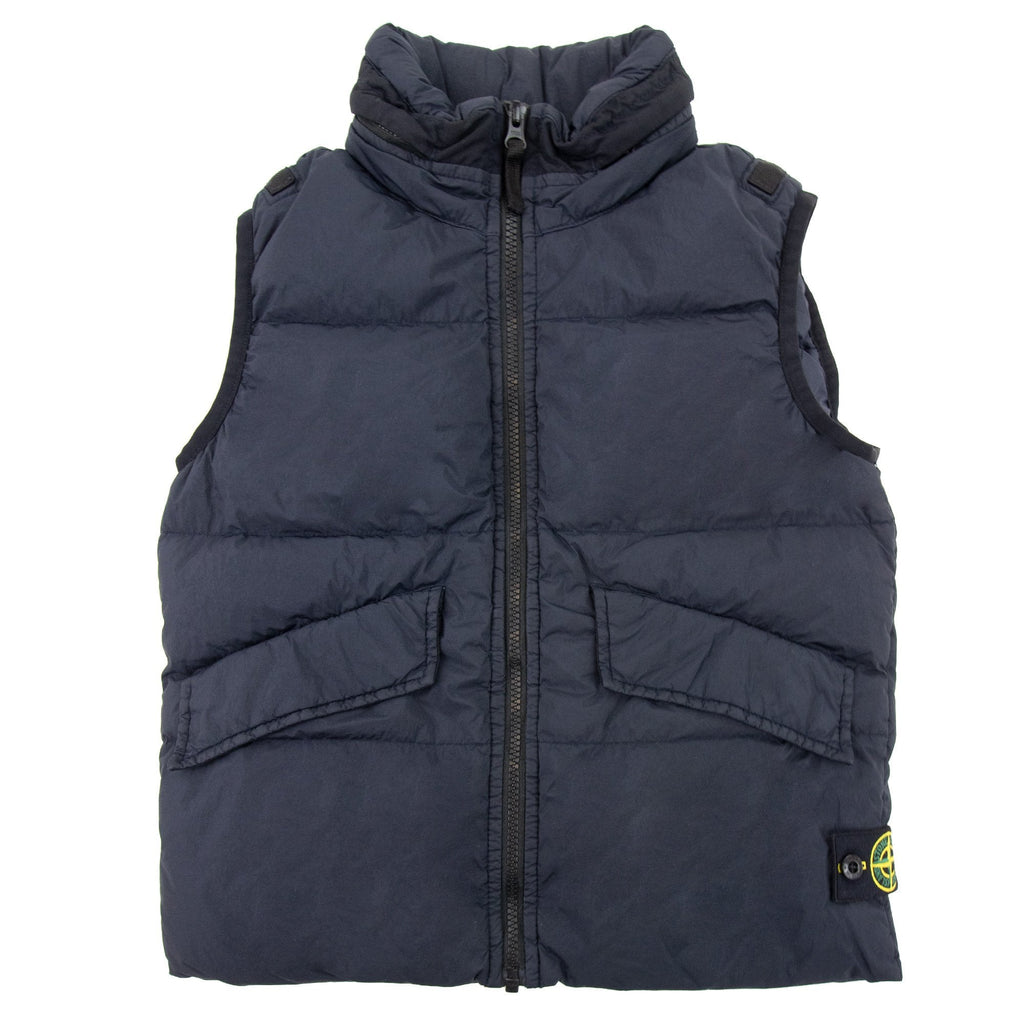 Stone Island Junior Q0123 Garment Dyed Crinkle Reps R-ny Down Navy V0020