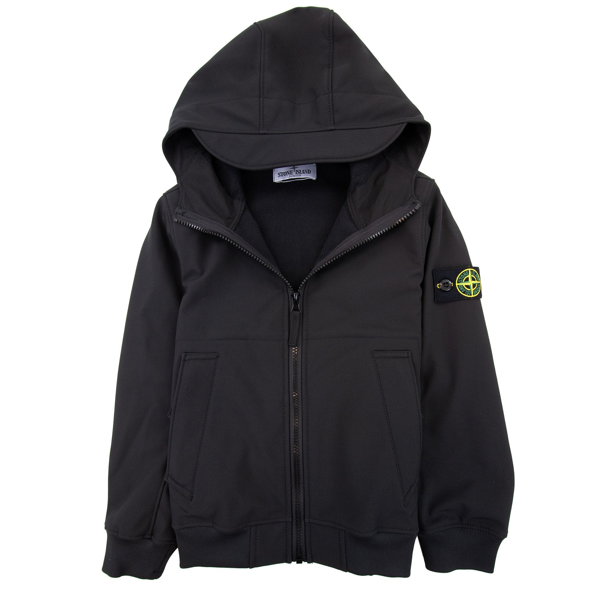 Stone Island Junior Q0122 R_e.dye  Technology Soft Shell Jacket Black V0029