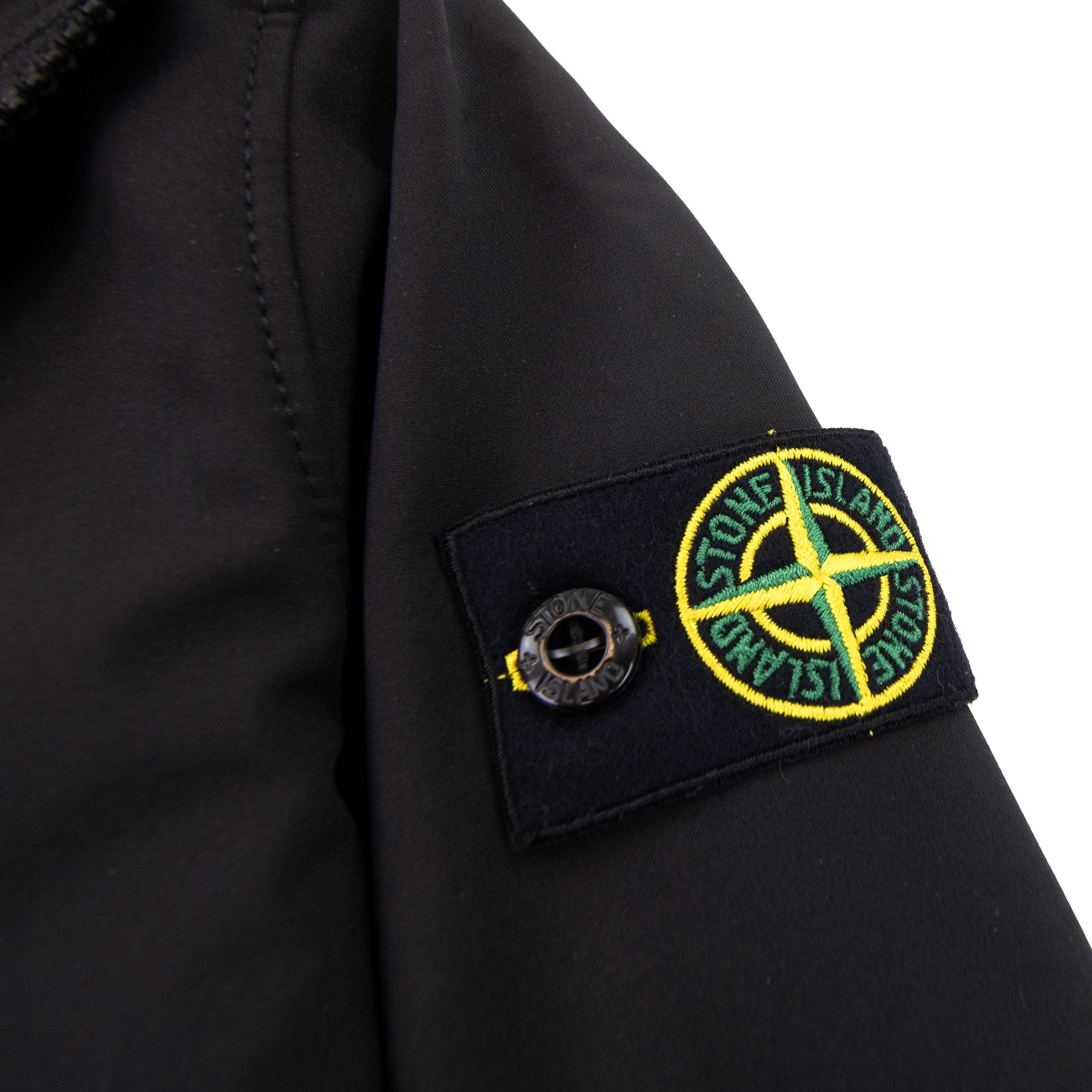 Stone Island Junior Q0122 R_e.dye  Technology Soft Shell Jacket Black V0029