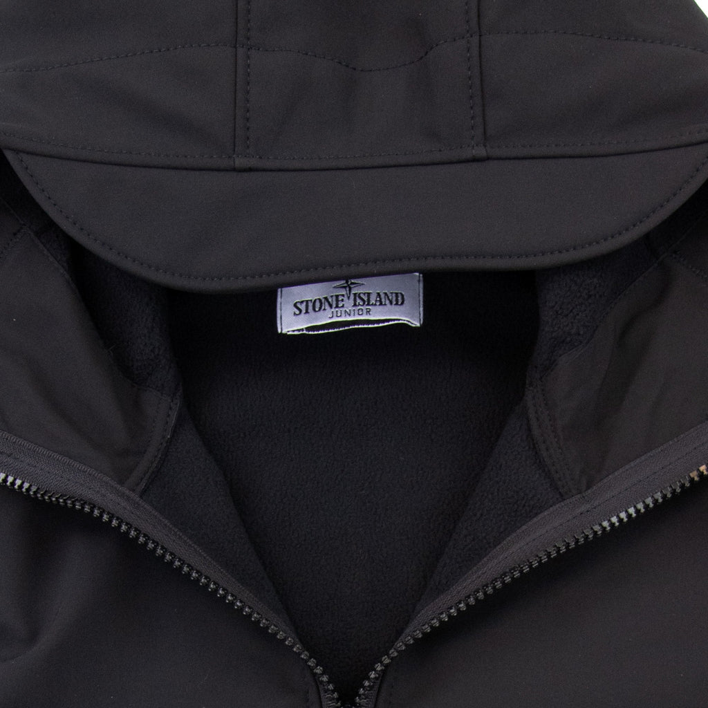 Stone Island Junior Q0122 R_e.dye  Technology Soft Shell Jacket Black V0029