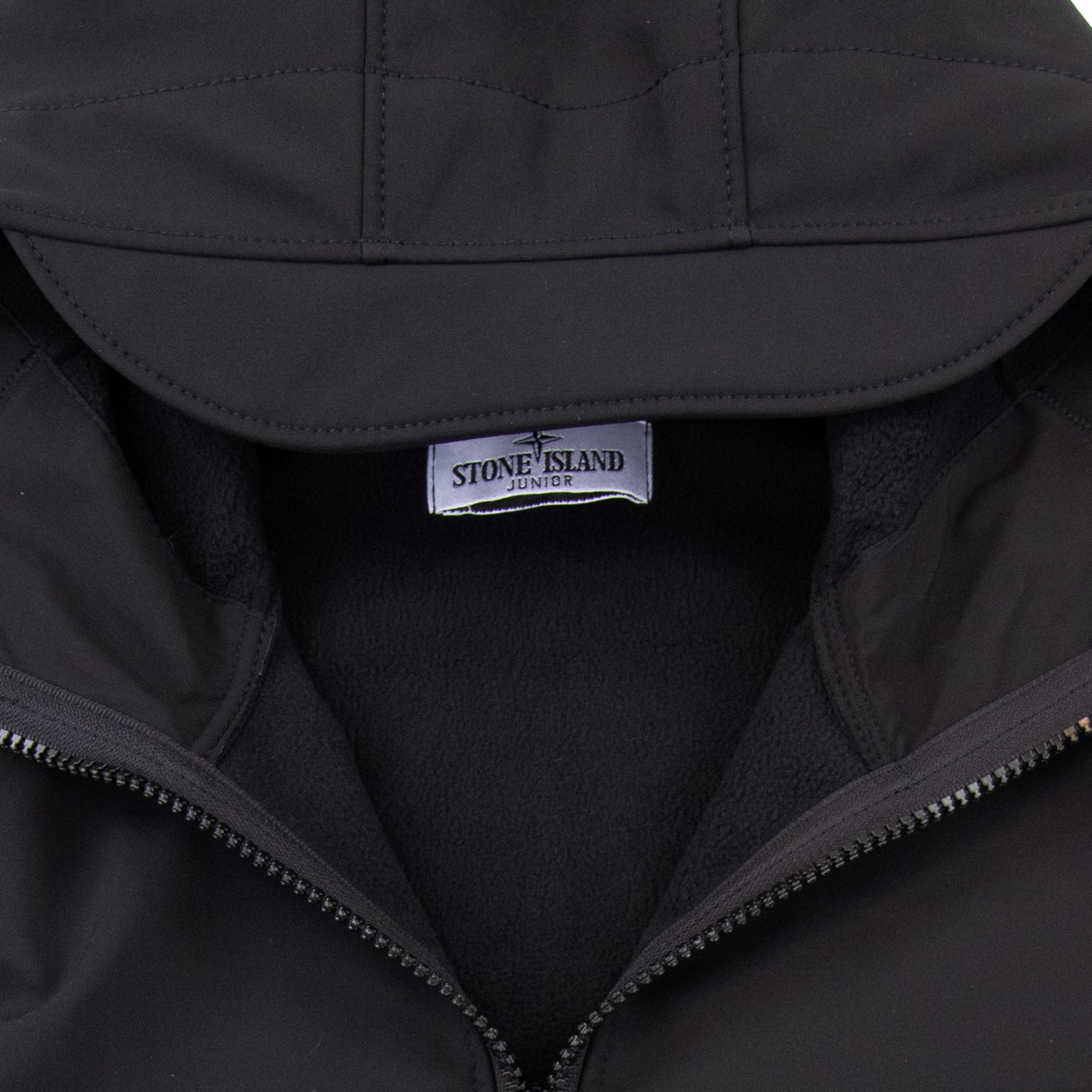 Stone Island Junior Q0122 R_e.dye  Technology Soft Shell Jacket Black V0029