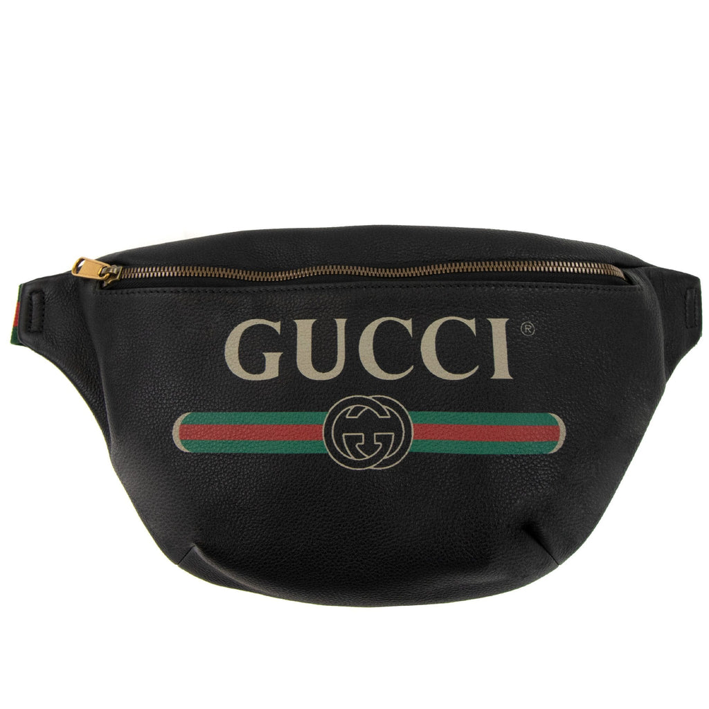 Gucci Logo Print Belt Bag Nero