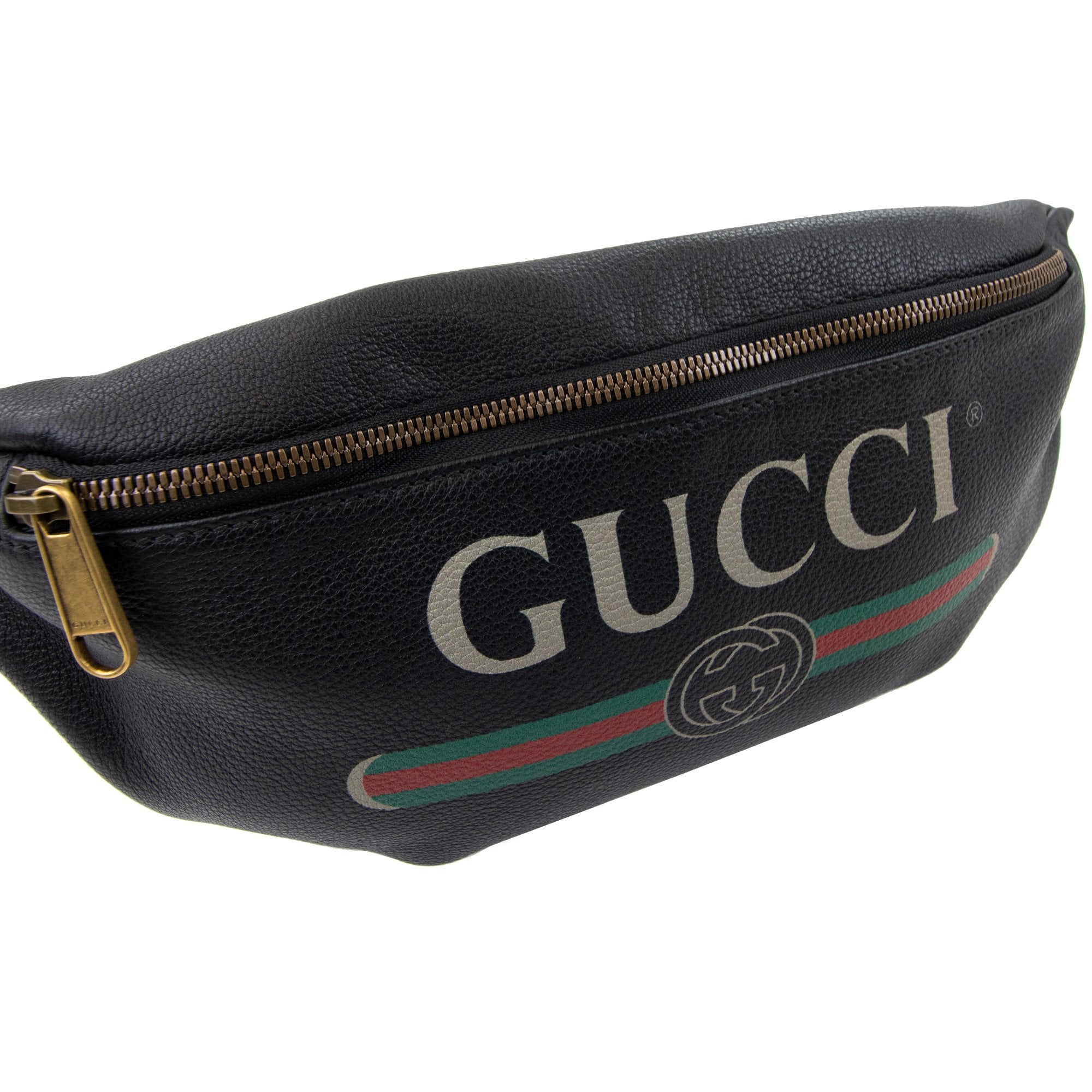 Gucci Logo Print Belt Bag Nero