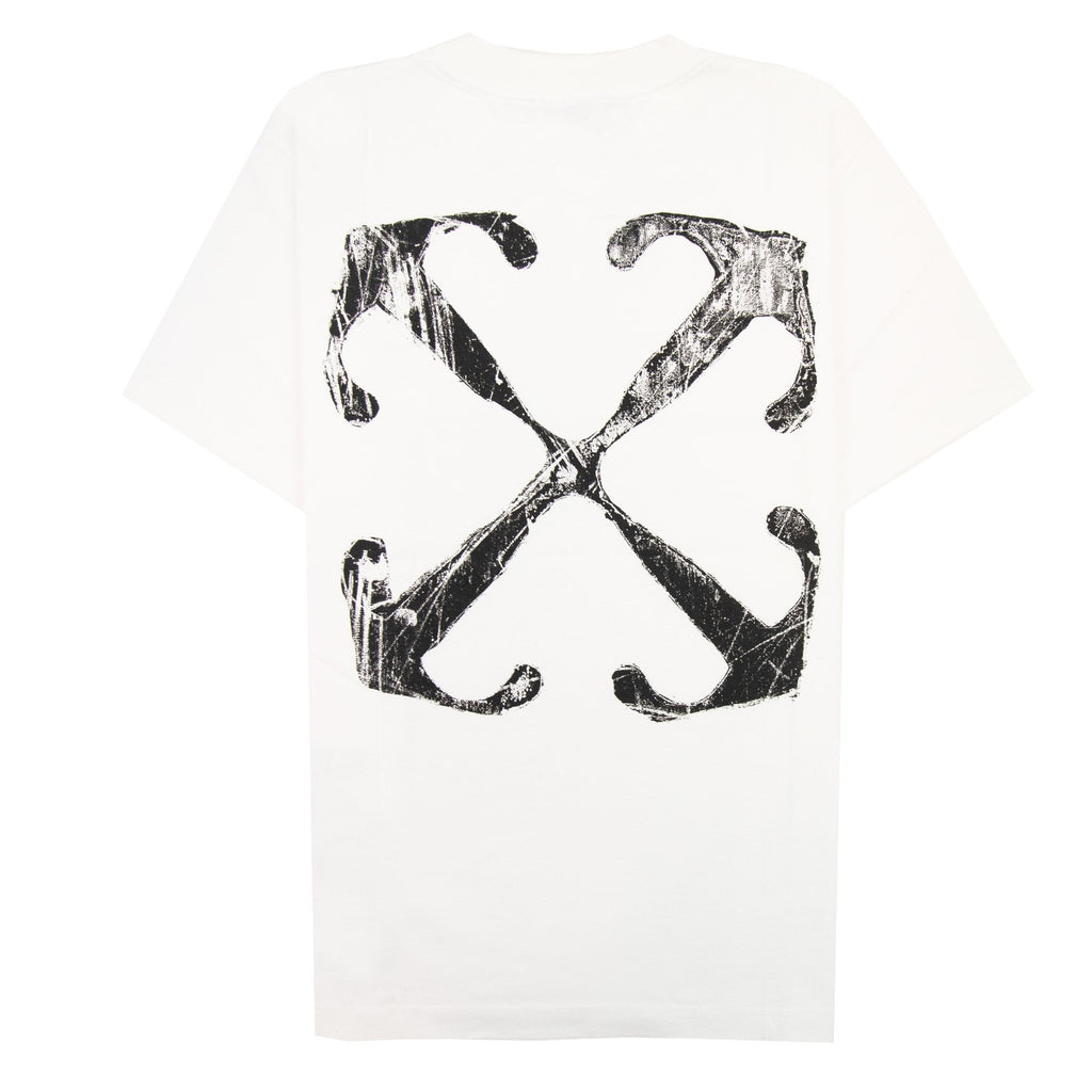 Off White Scratch Arrow Slim S/s T Shirt White/black