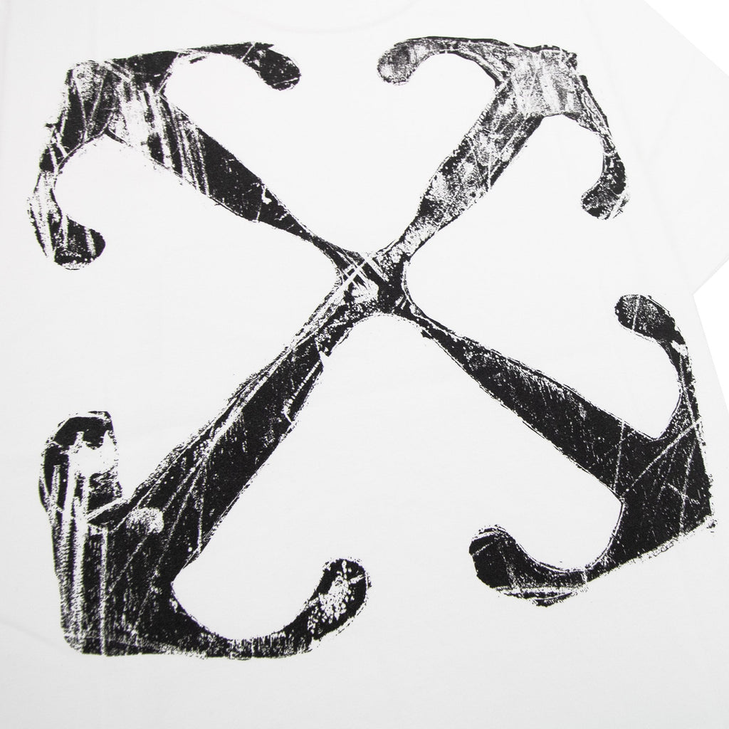 Off White Scratch Arrow Slim S/s T Shirt White/black