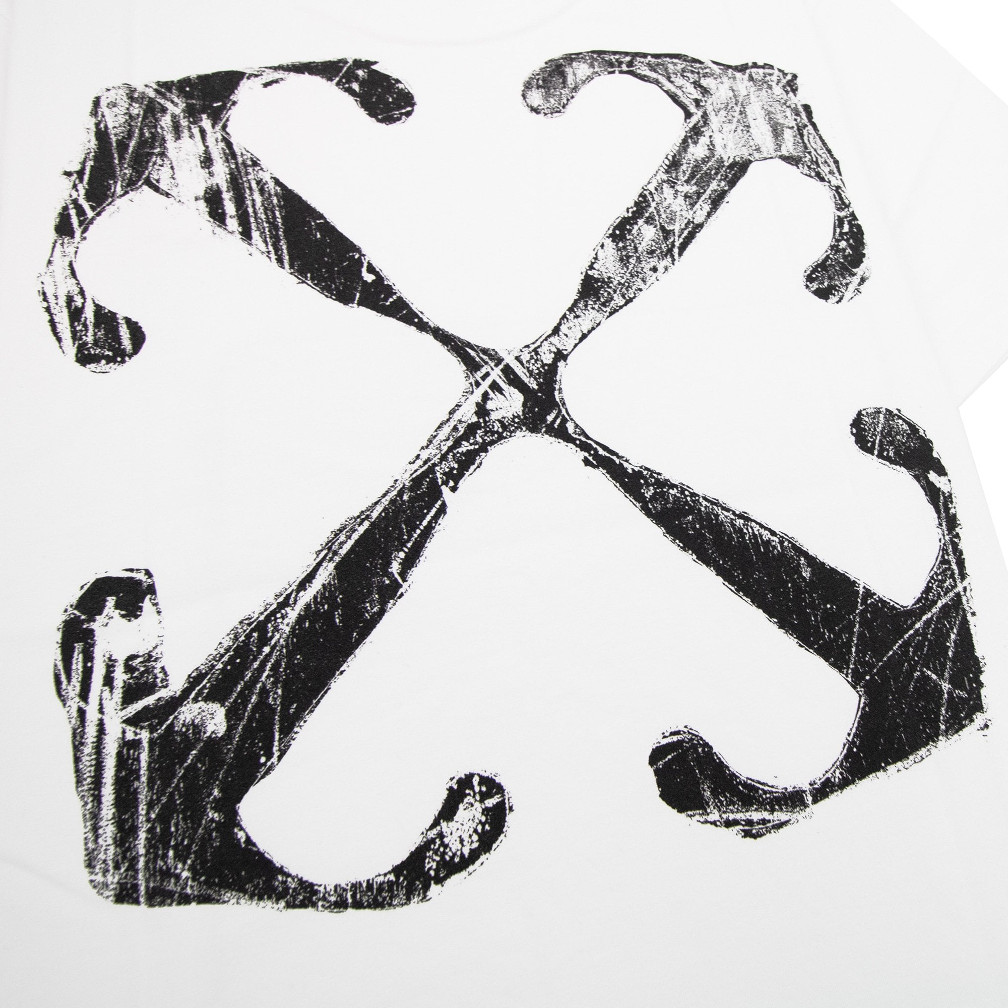 Off White Scratch Arrow Slim S/s T Shirt White/black