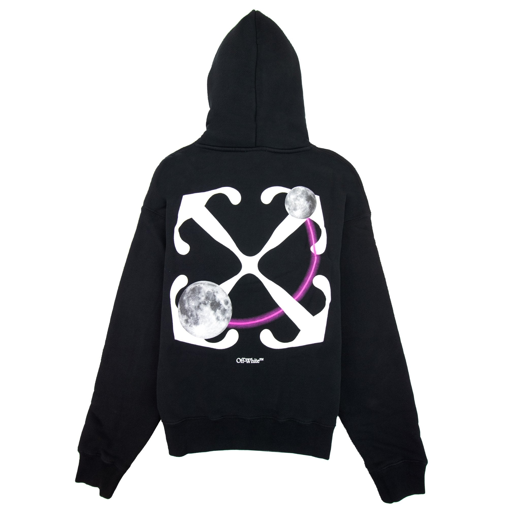 Off White Dbl Moon Arrow Skate Hoodie Black/white