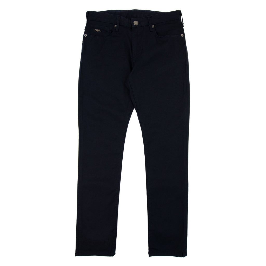 Emporio Armani J06 Slim-fit Stretch-gabardine Jeans Navy Blue 0920