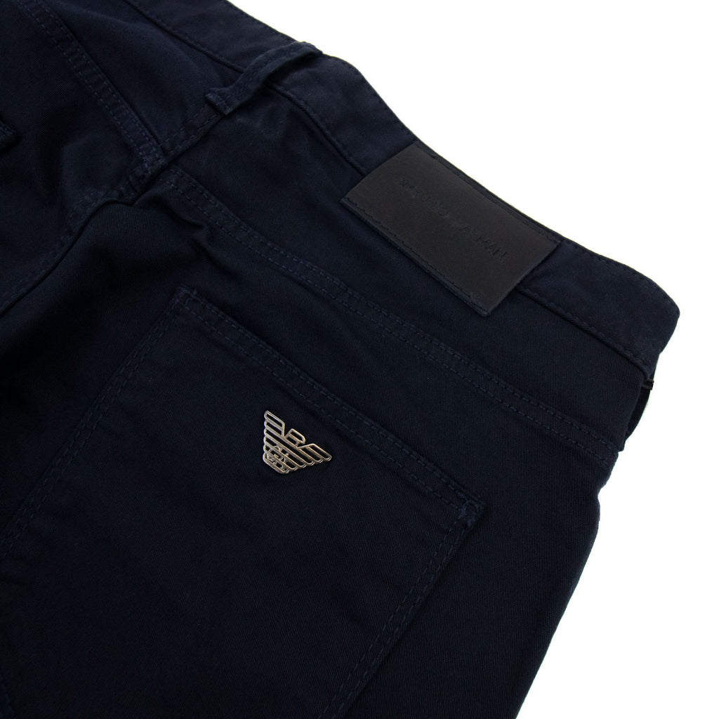 Emporio Armani J06 Slim-fit Stretch-gabardine Jeans Navy Blue 0920