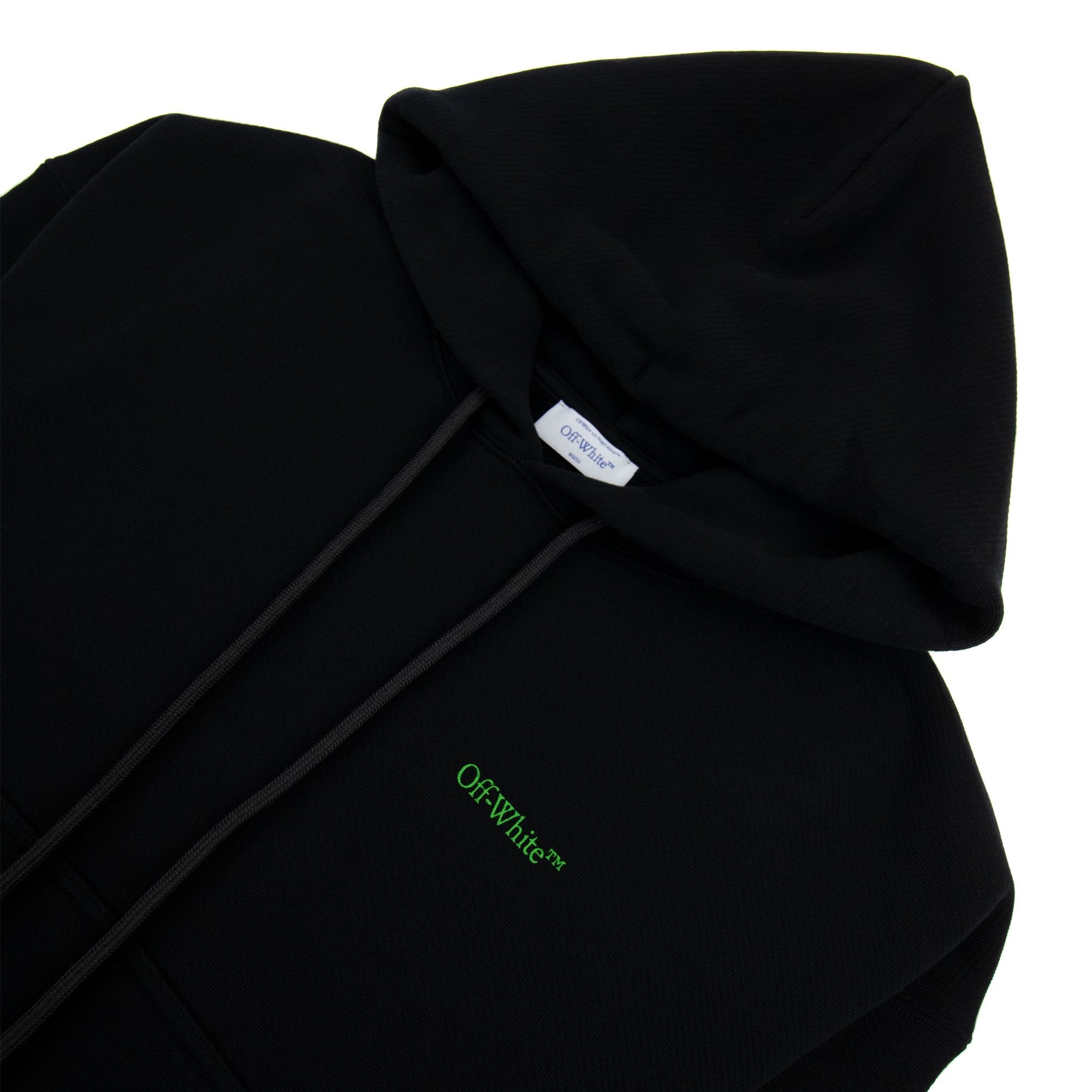 Off White Moon Cam Arrow Skate Hoodie Black/green