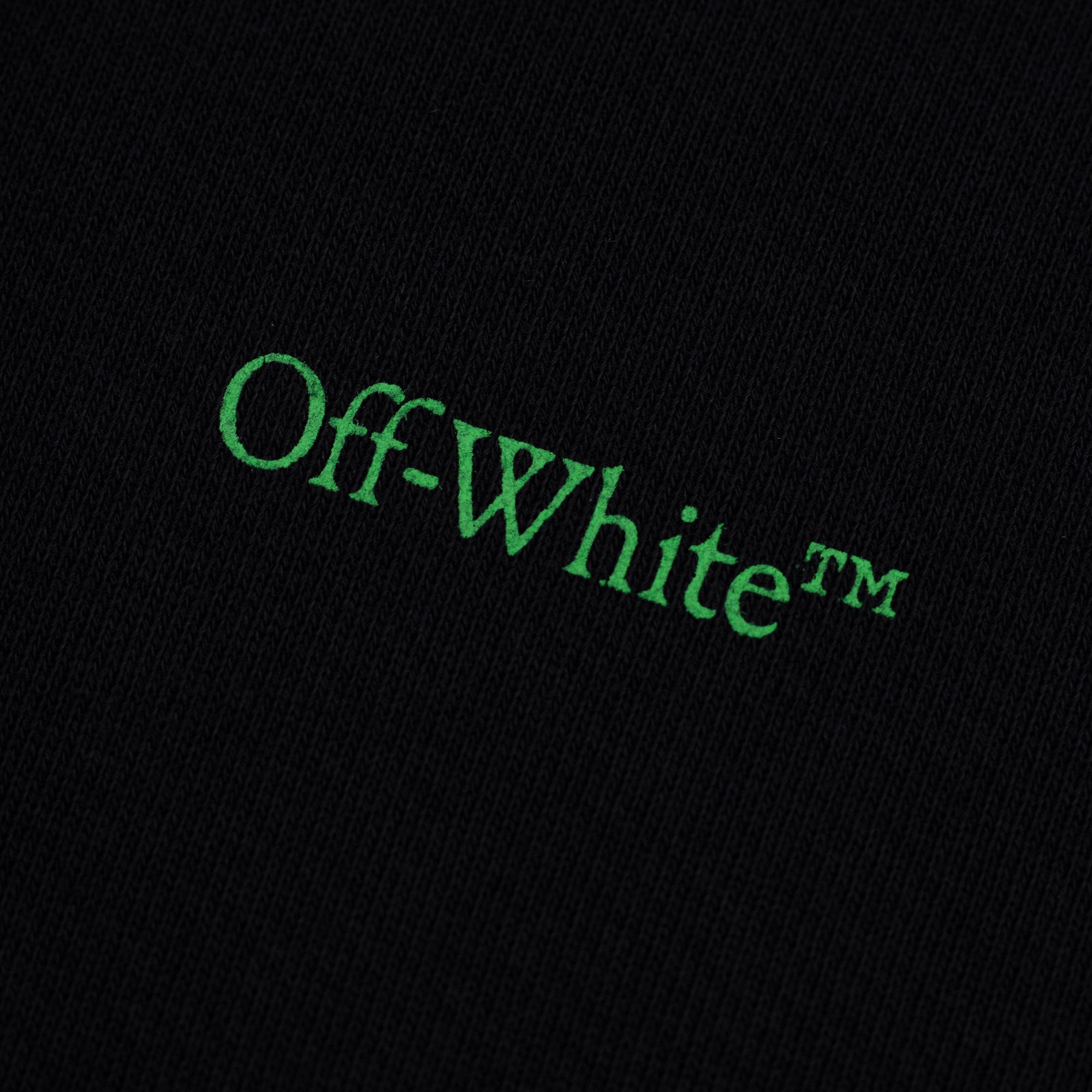 Off White Moon Cam Arrow Skate Hoodie Black/green