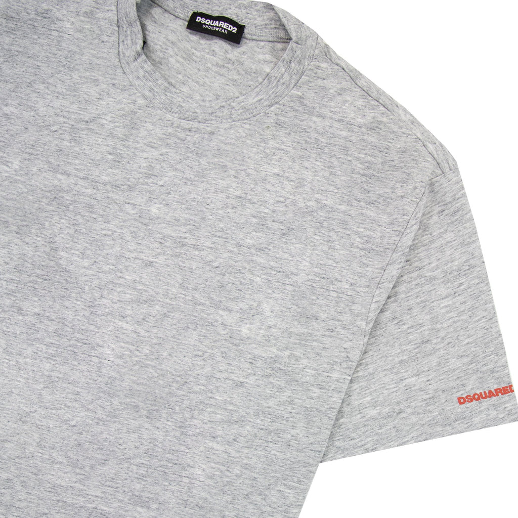 Dsquared2 Embroidered Back Logo T Shirt Marl Grey