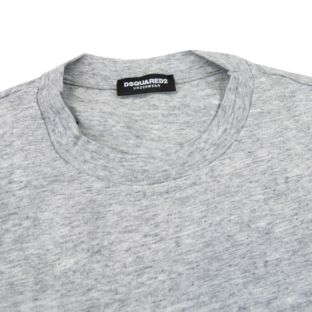Dsquared2 Embroidered Back Logo T Shirt Marl Grey
