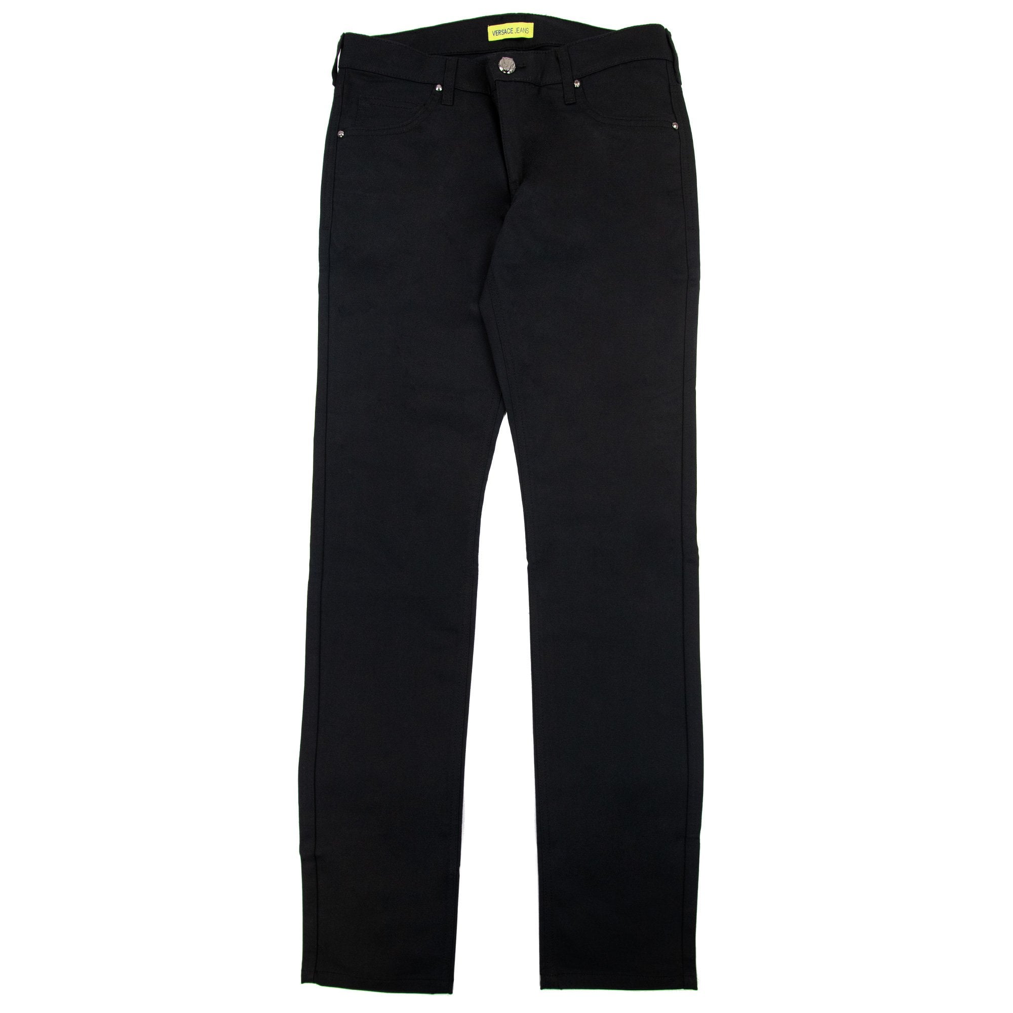 Versace Jeans Metal Pocket Logo Stretch Jeans Black