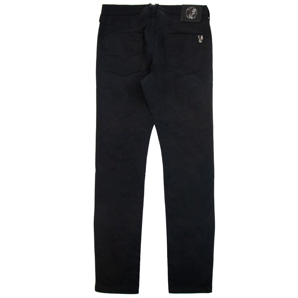 Versace Jeans Metal Pocket Logo Stretch Jeans Black