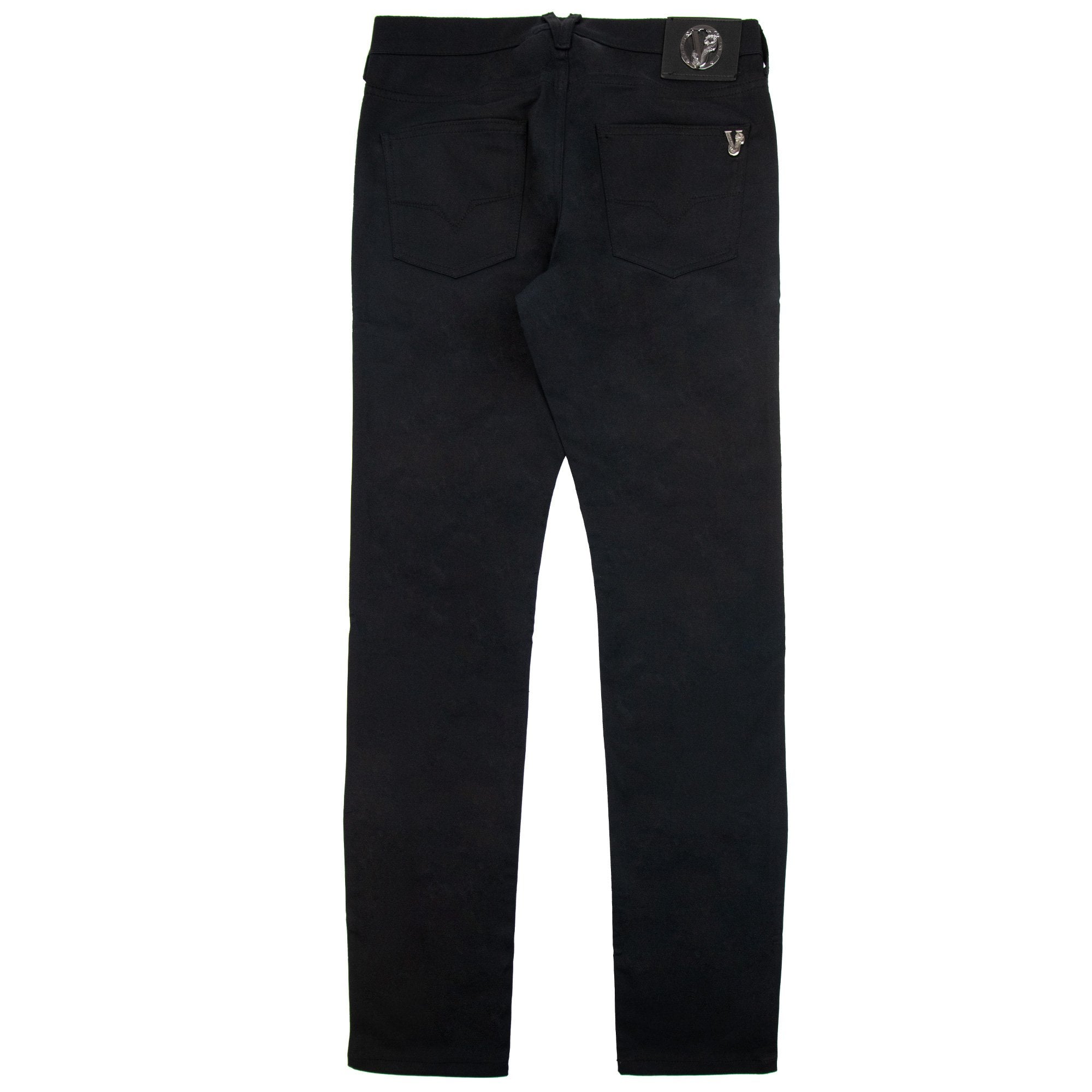Versace Jeans Metal Pocket Logo Stretch Jeans Black