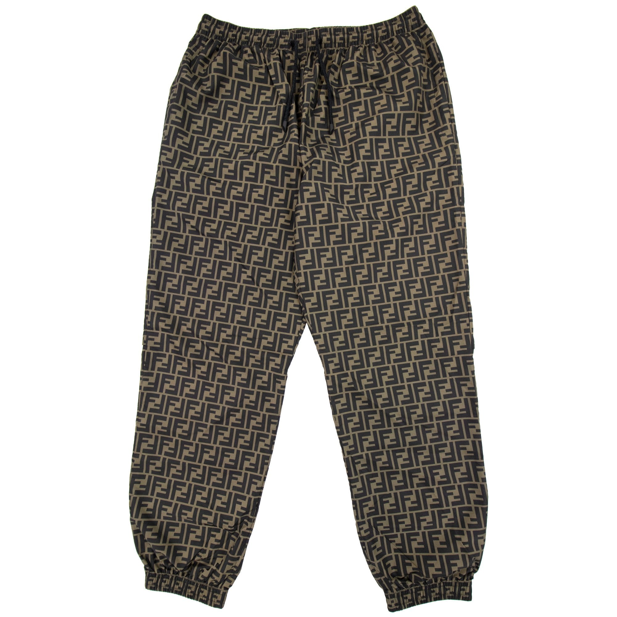 Fendi Ff Nylon Trousers Brown
