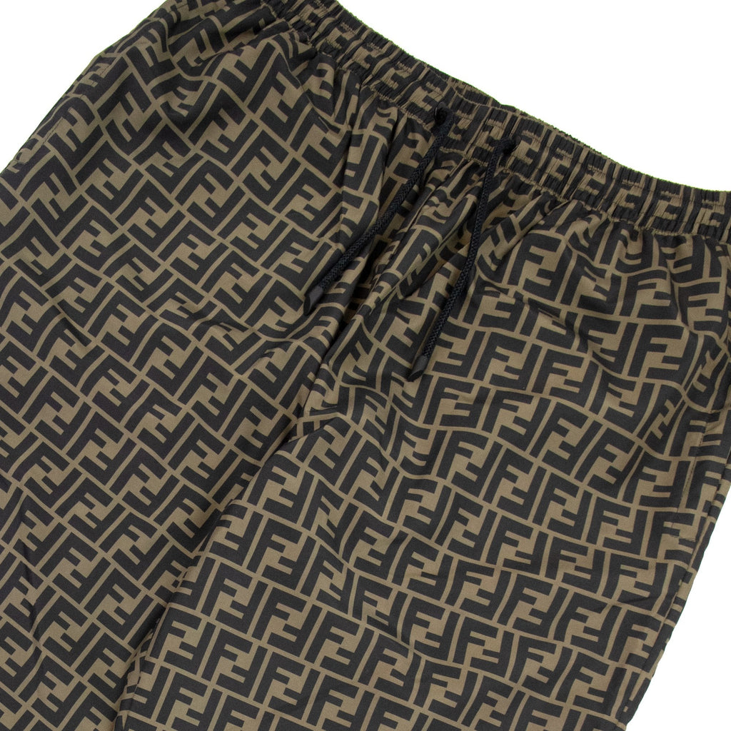 Fendi Ff Nylon Trousers Brown