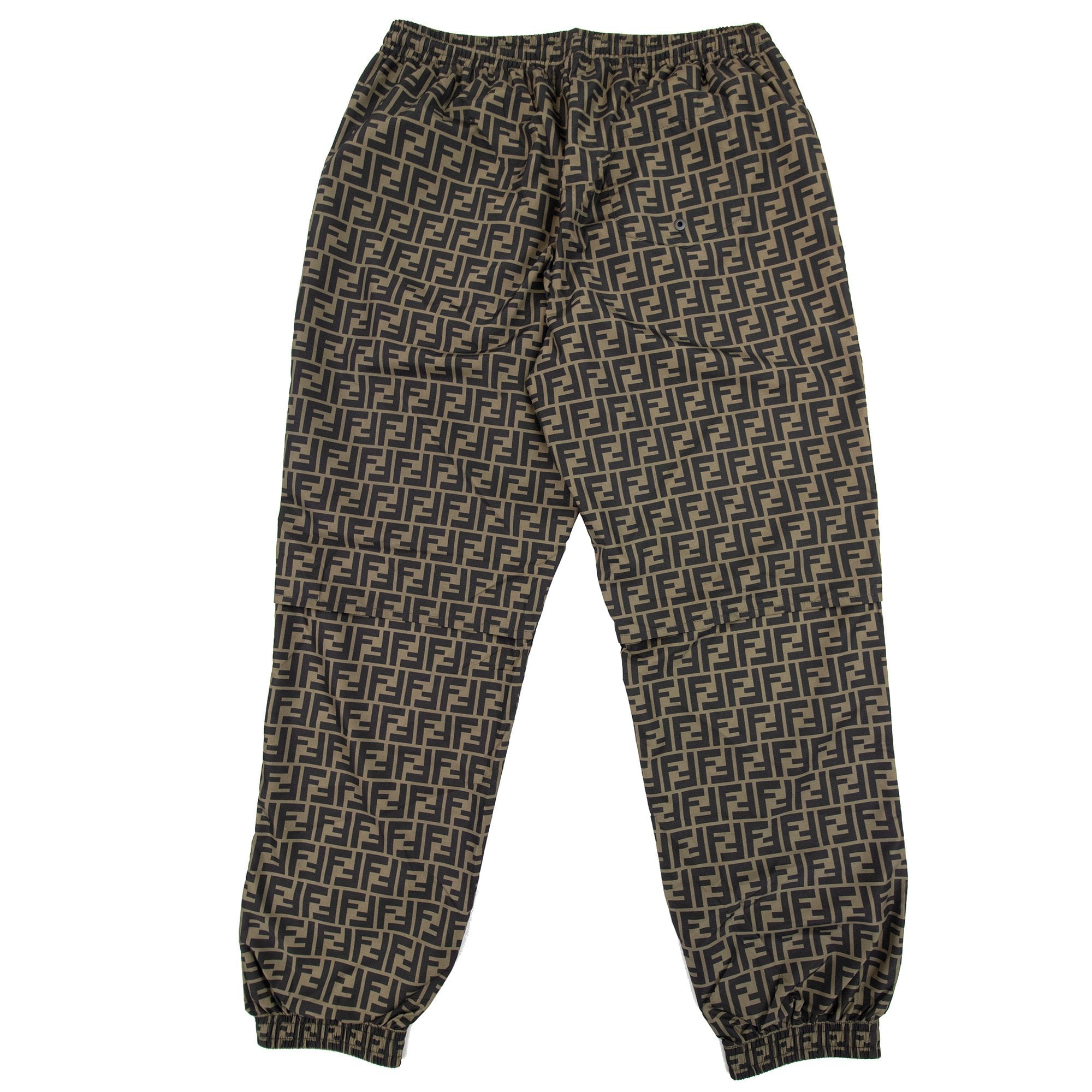Fendi Ff Nylon Trousers Brown