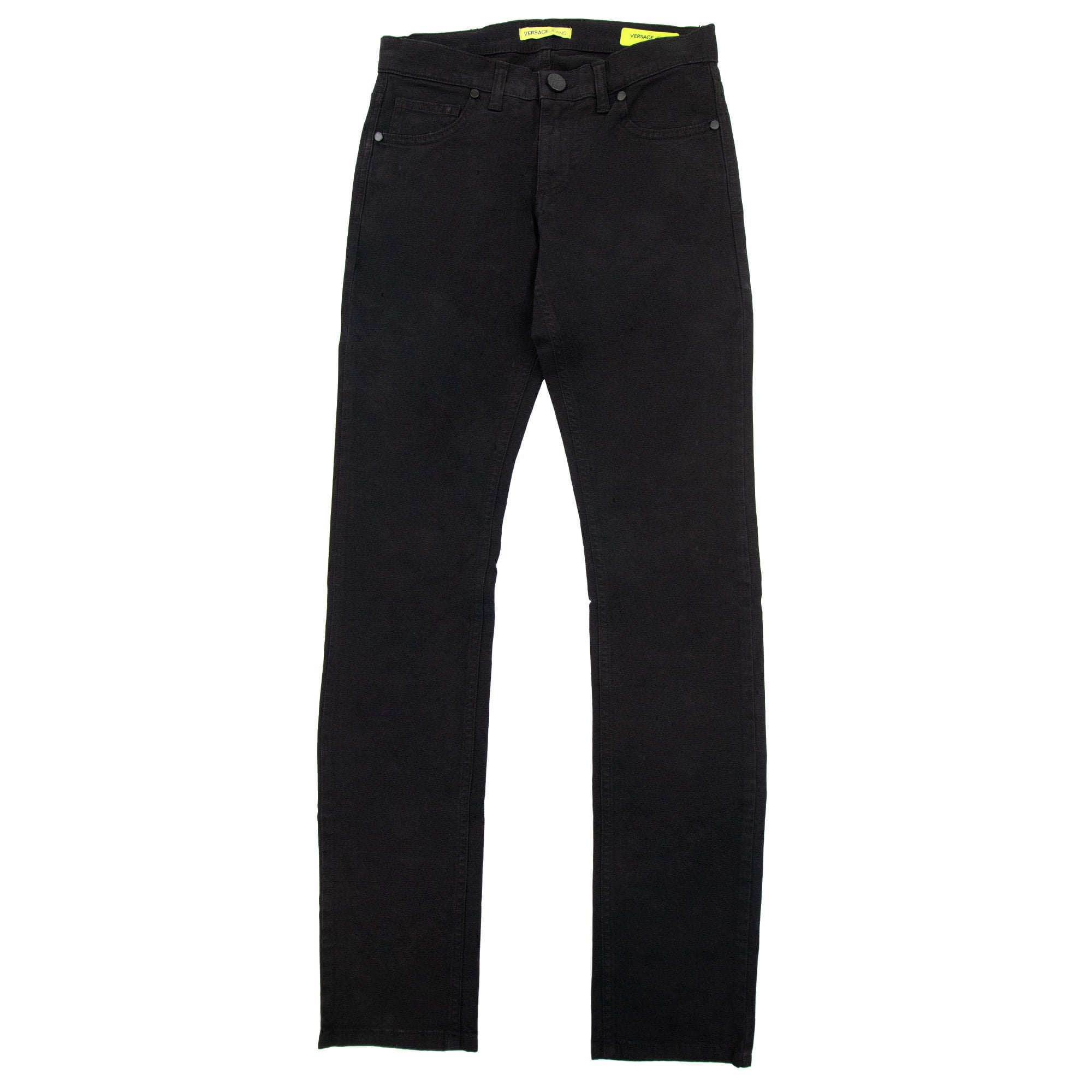 Versace Jeans Embroidered Logo Slim Fit Jean Black