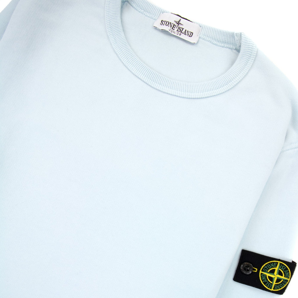Stone Island Junior 60940 Crewneck Core Sweatshirt Sky Blue V0041