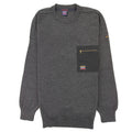 Paul And Shark Chest Zip Pocket Knitted Sweatshirt Dark Grey