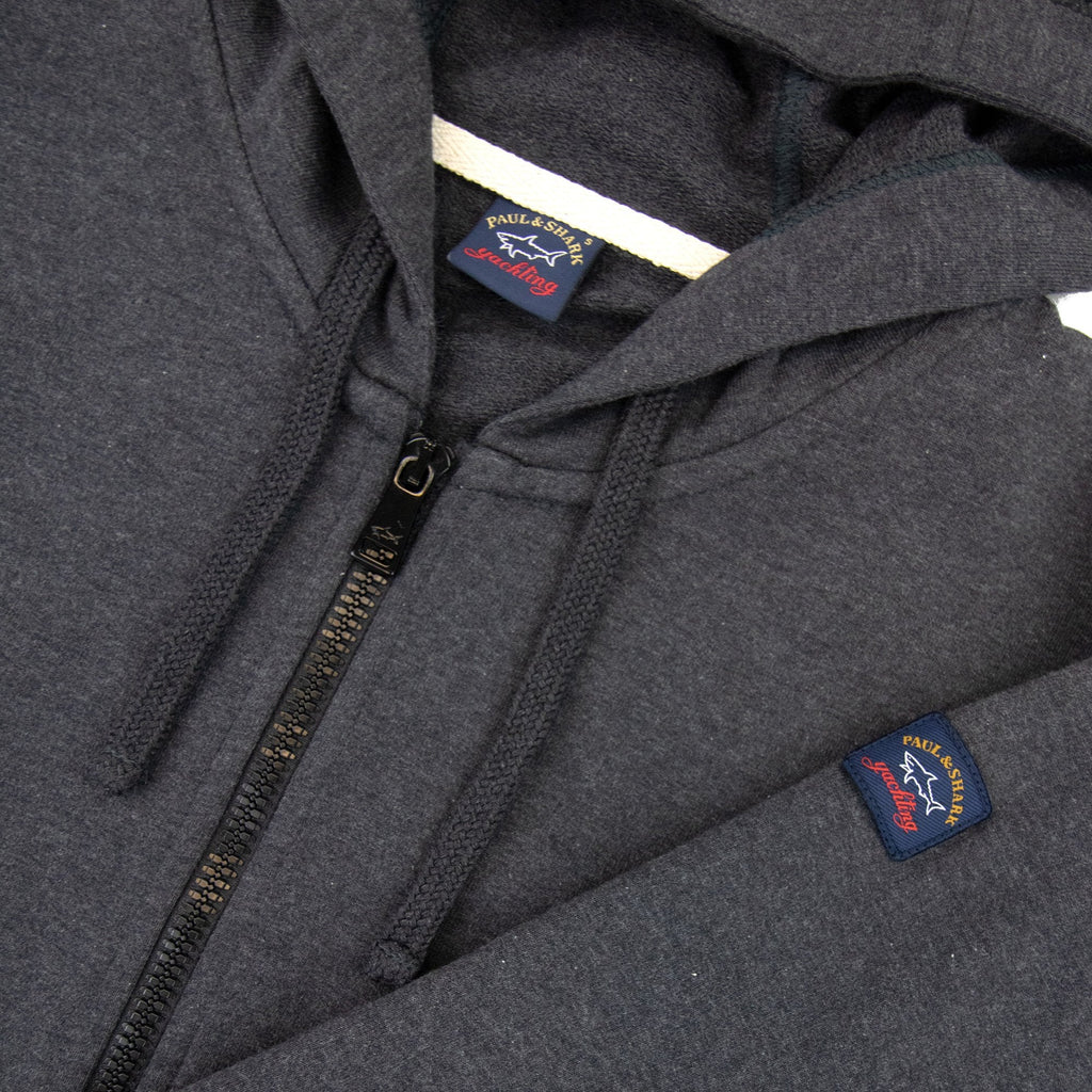 Paul And Shark Arm Logo Hoody Grey 654