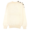 Paul And Shark Shoulder Button Detail Crew Neck Sweatshirt Cream 015