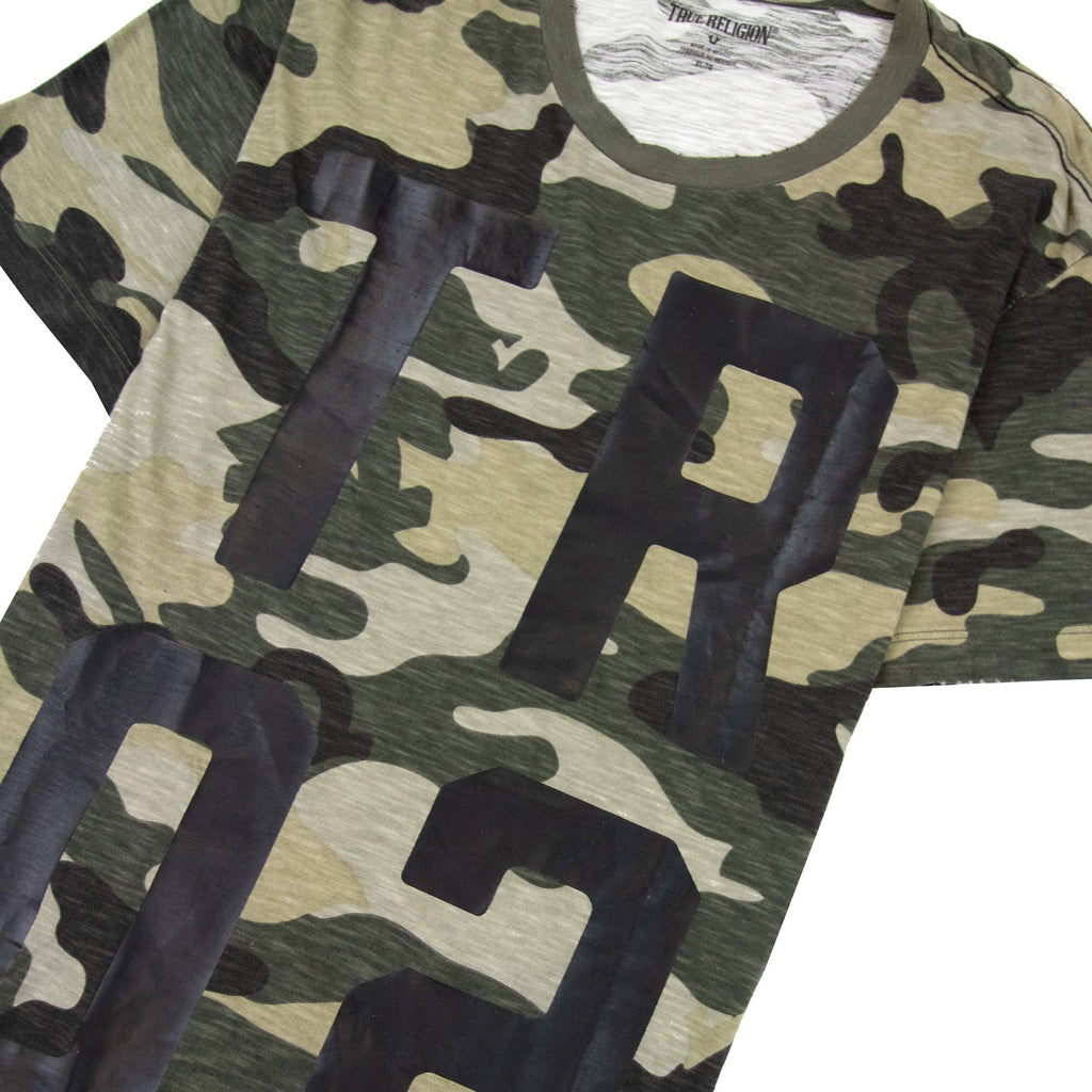 True Religion All Over Camo Print T Shirt Camo