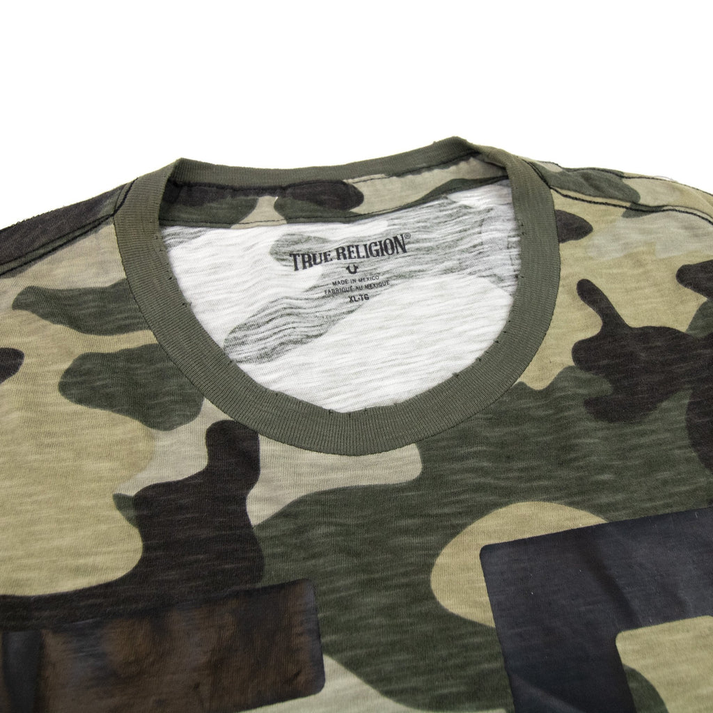 True Religion All Over Camo Print T Shirt Camo