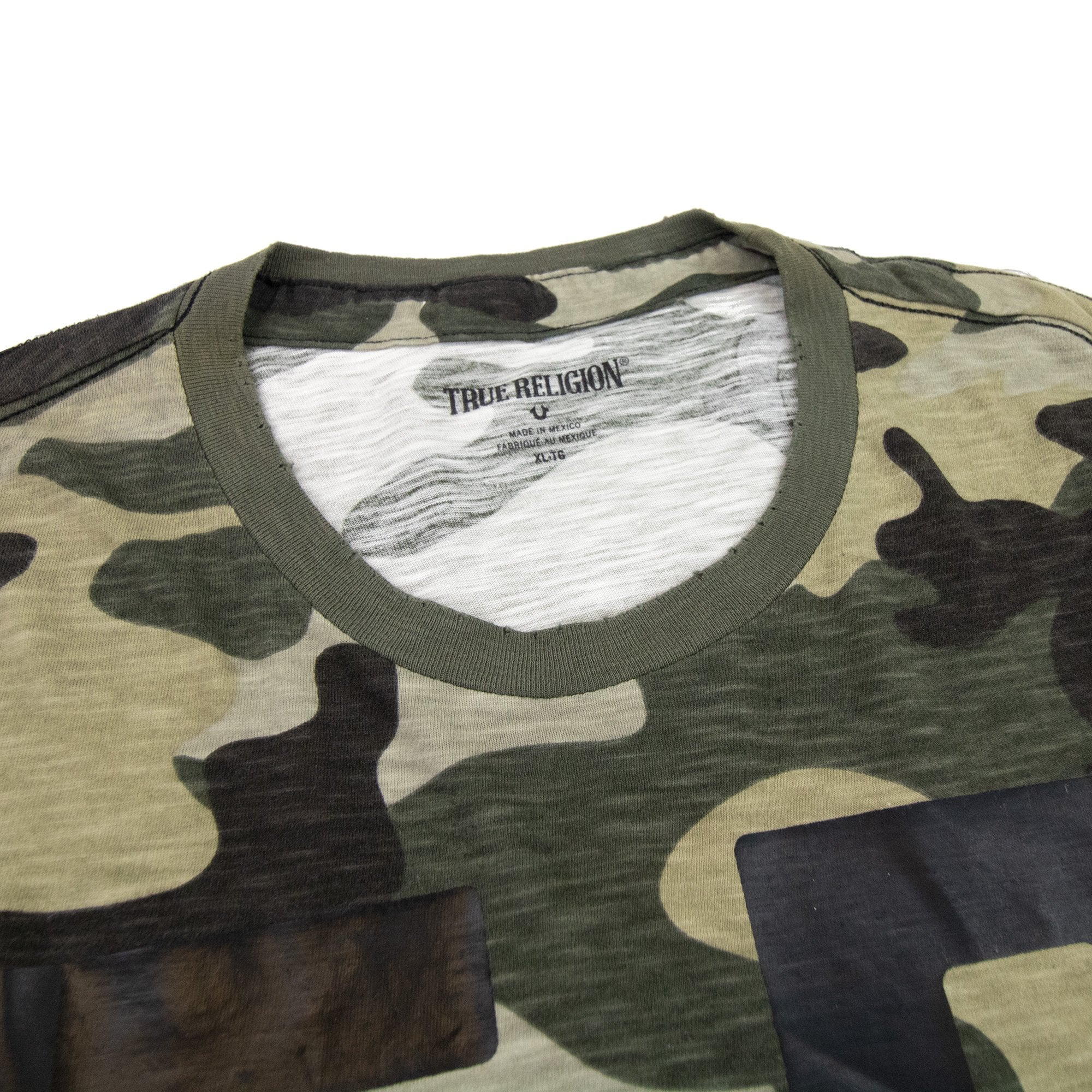 True Religion All Over Camo Print T Shirt Camo