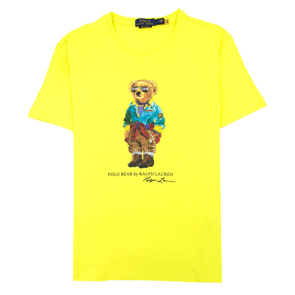 Polo Ralph Lauren Bear Logo Custom Slim Fit T Shirt Yellow