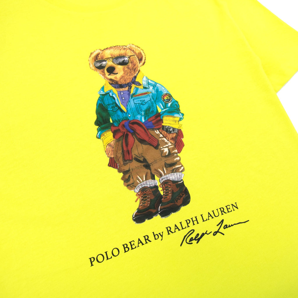 Polo Ralph Lauren Bear Logo Custom Slim Fit T Shirt Yellow
