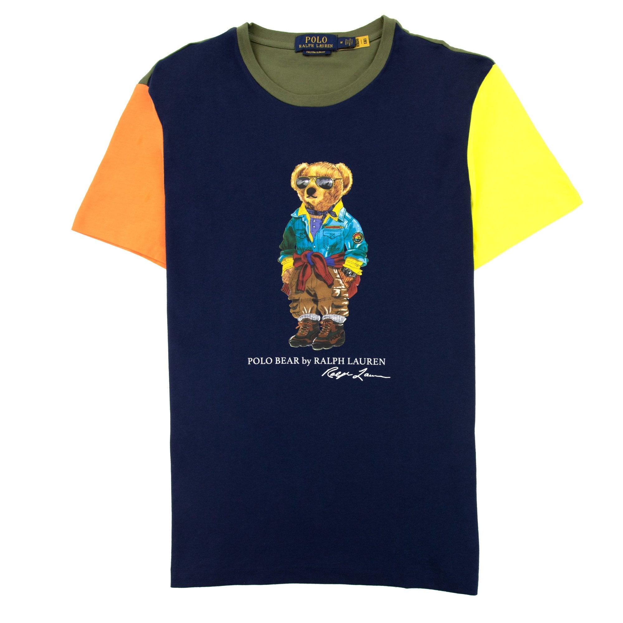 Polo Ralph Lauren Bear Logo Custom Slim Fit T Shirt Navy Blue