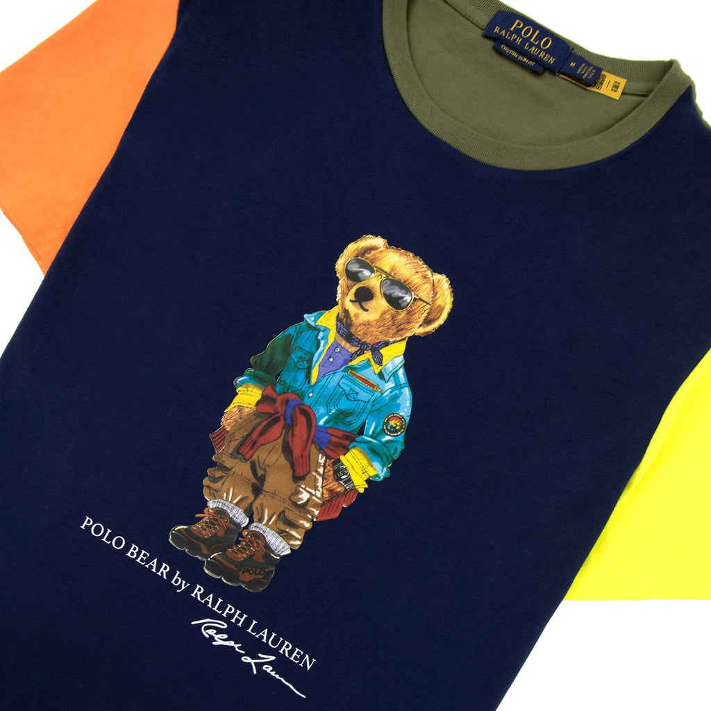 Polo Ralph Lauren Bear Logo Custom Slim Fit T Shirt Navy Blue