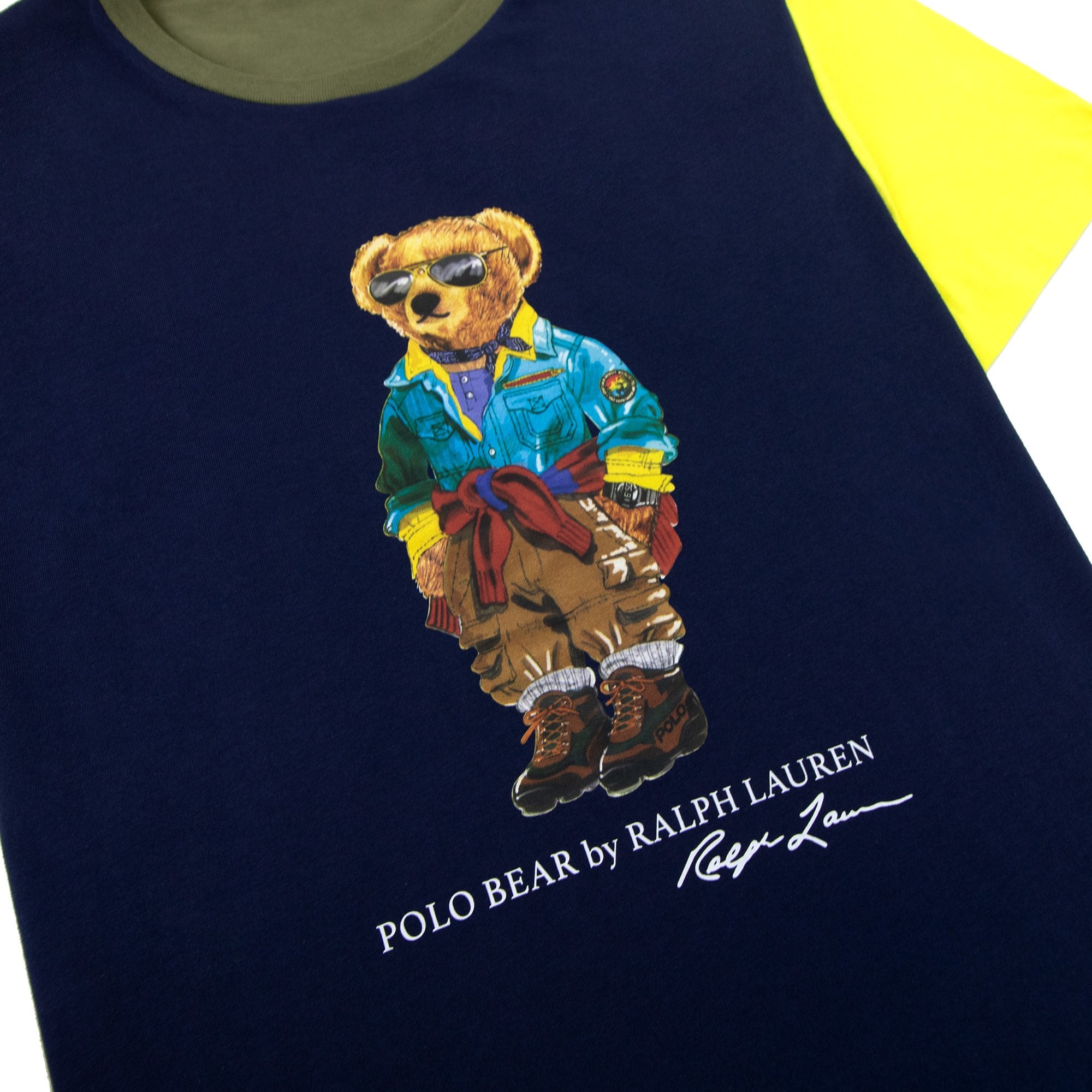 Polo Ralph Lauren Bear Logo Custom Slim Fit T Shirt Navy Blue