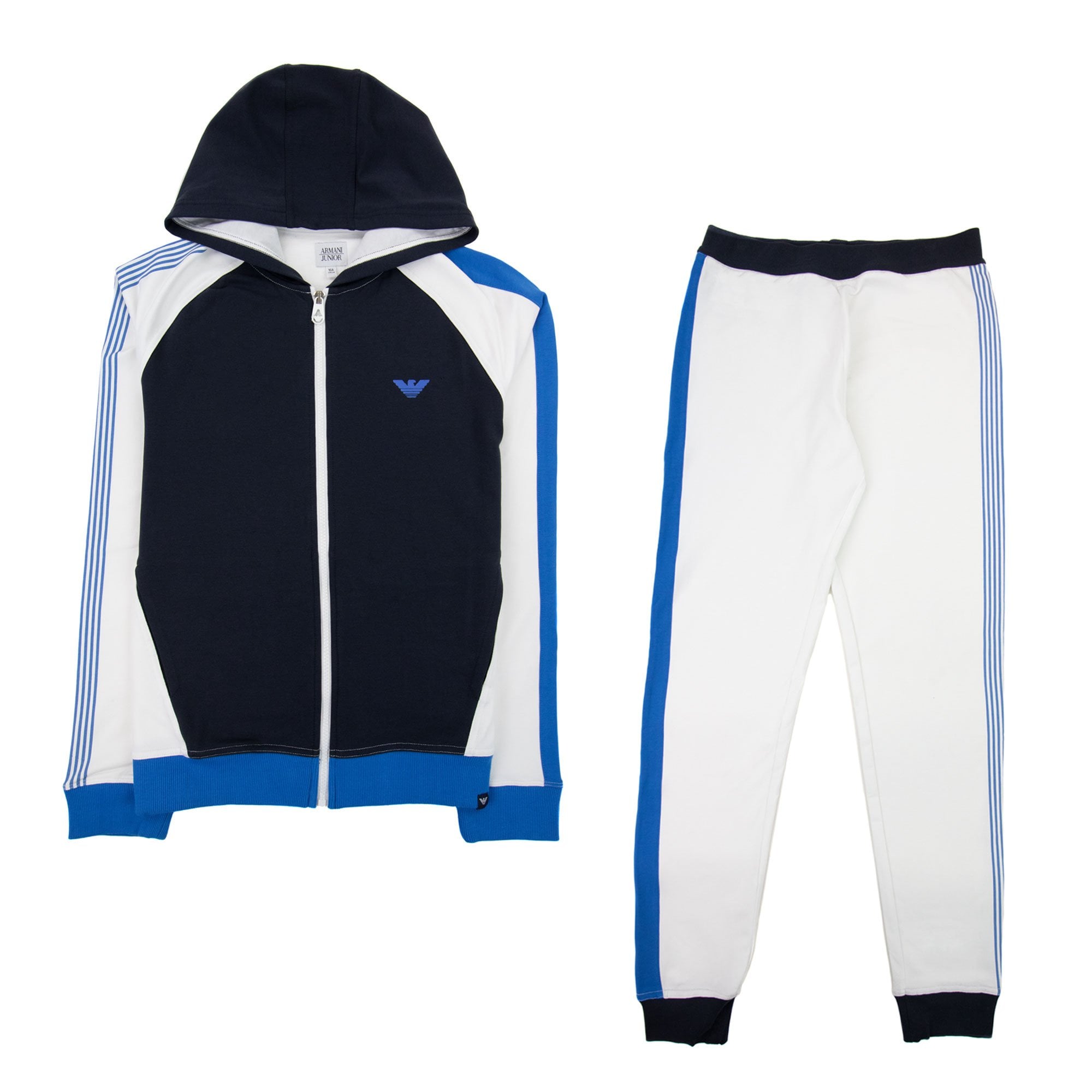 Armani Junior Rubber Logo Tracksuit Bicolore