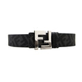 Fendi Ff Squared Reversible Belt Nero+palladio