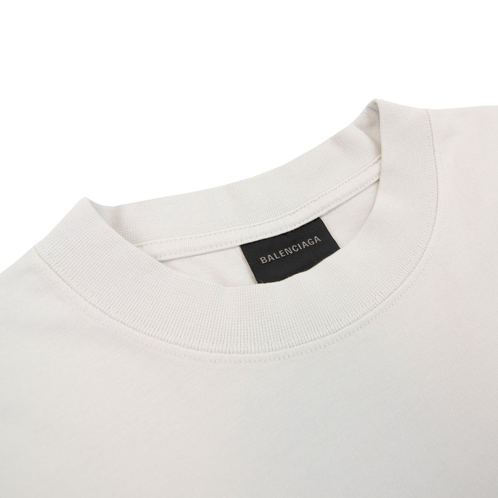 Balenciaga Painted Logo T Shirt White 9081
