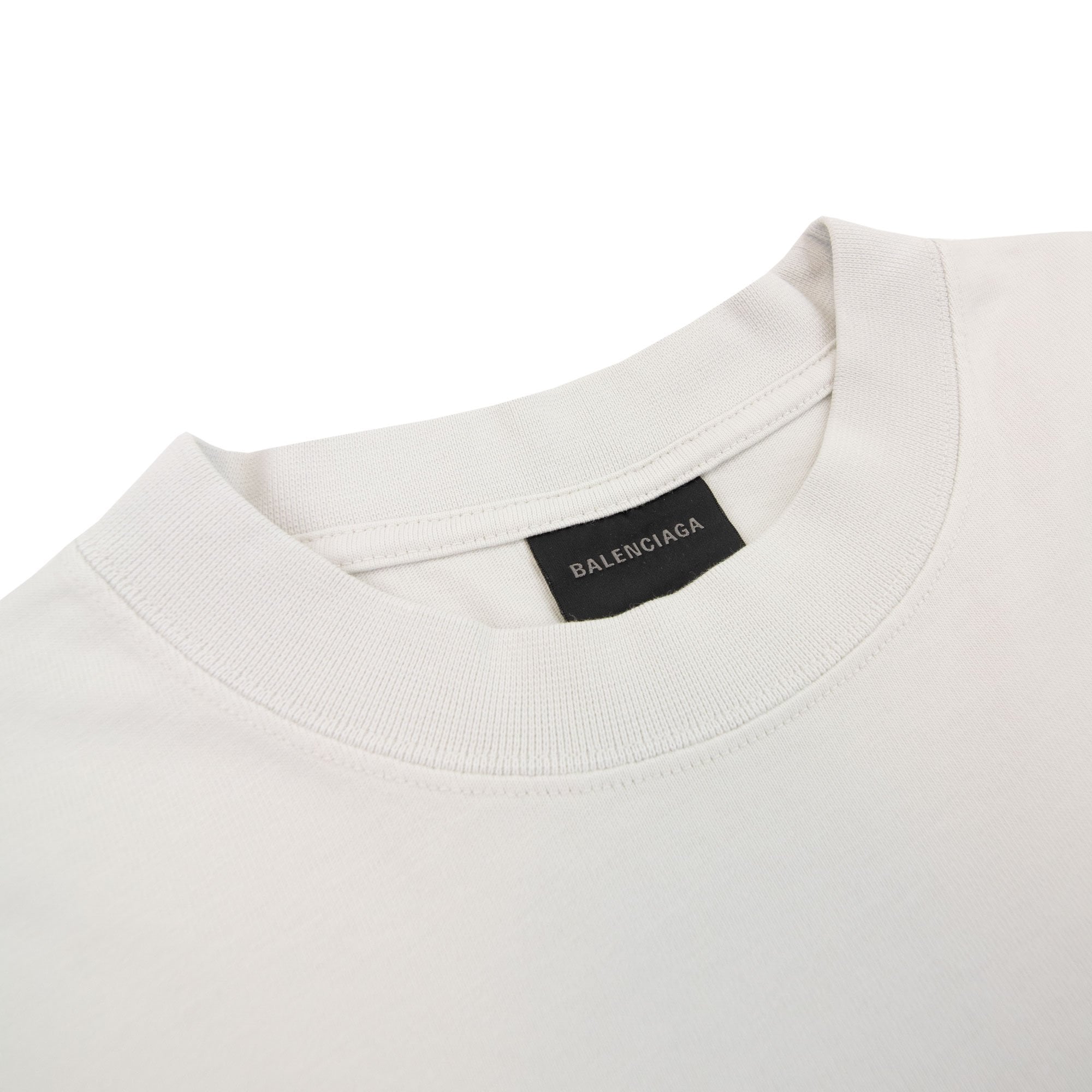 Balenciaga Painted Logo T Shirt White 9081