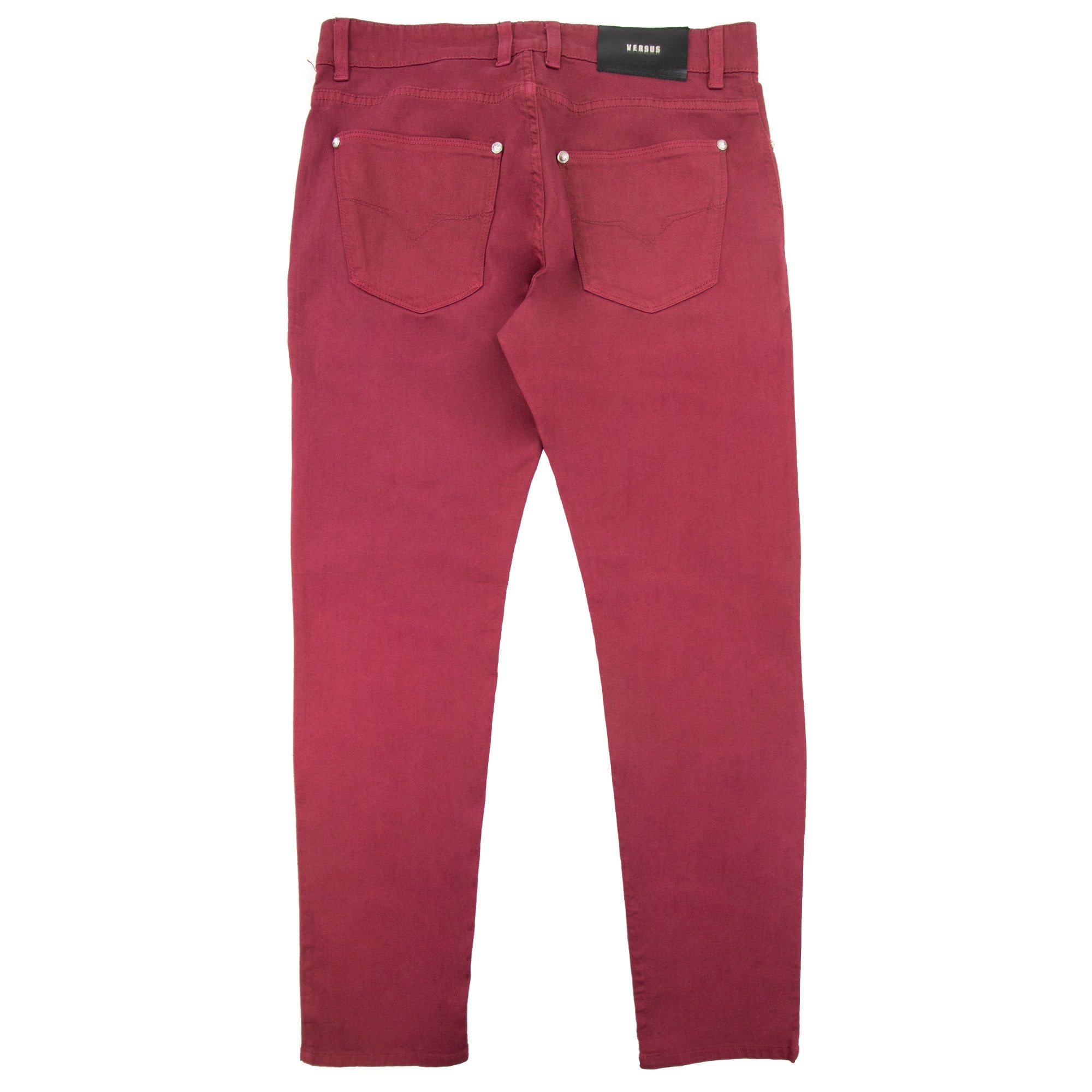 versace versus Rosso Five Pocket Jeans Burgundy