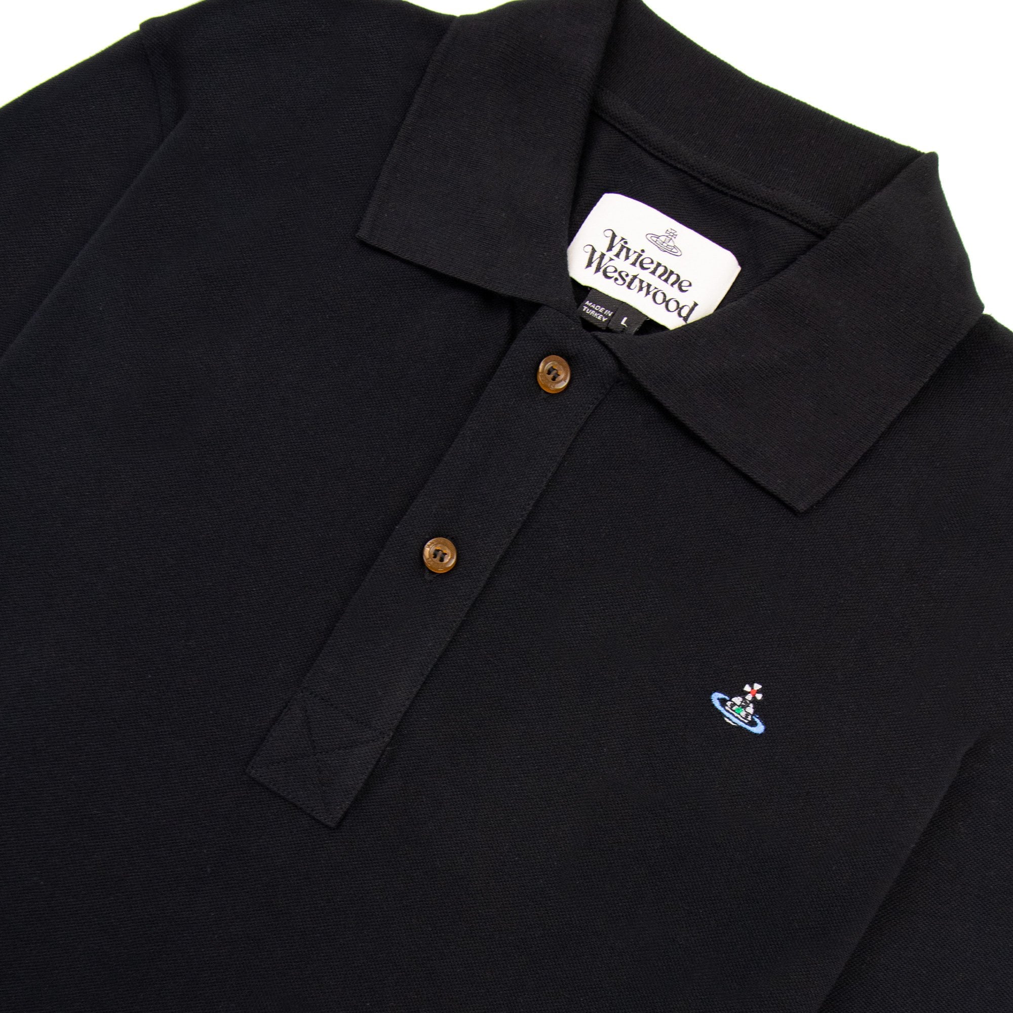 Vivienne Westwood Orb Logo S/s Polo Shirt Black