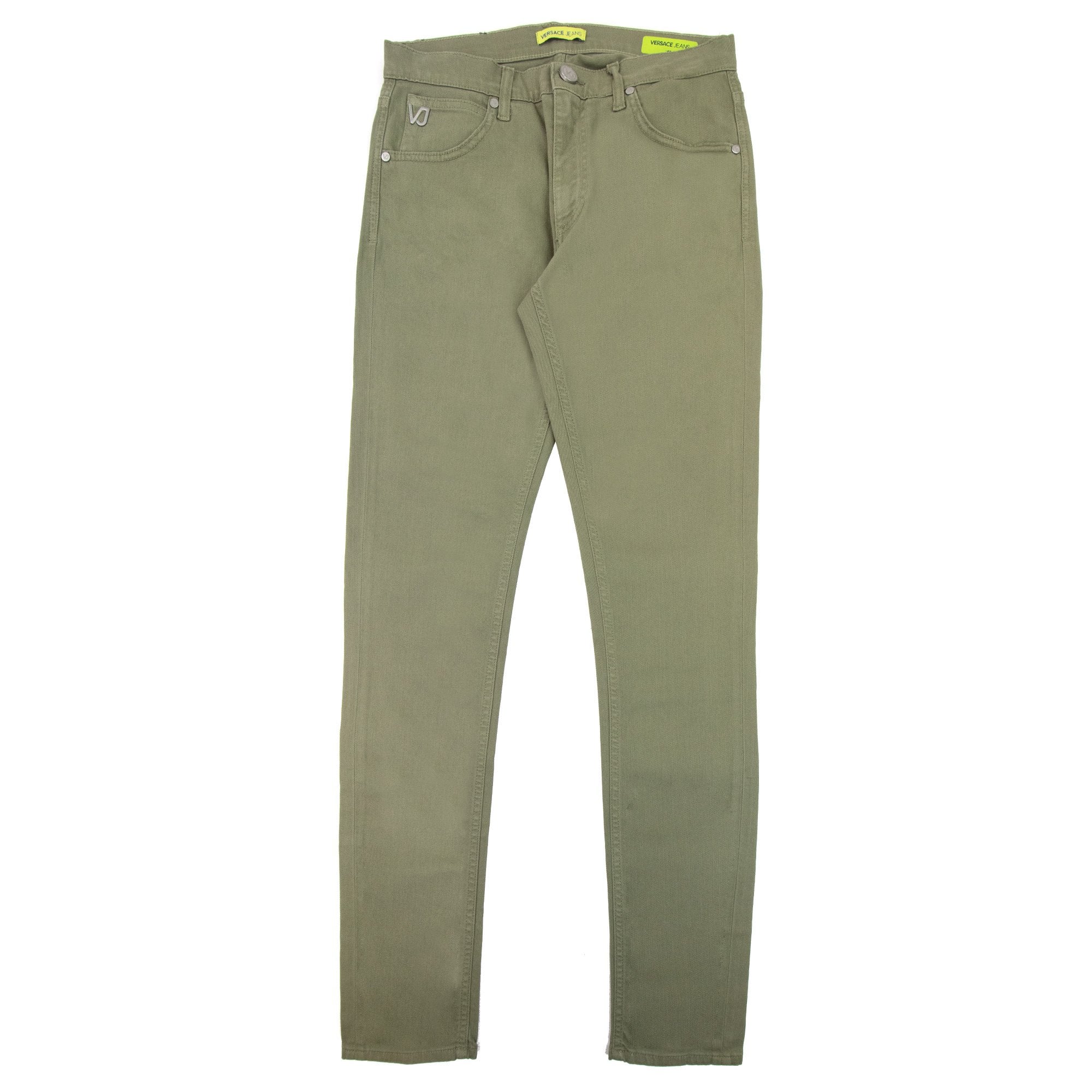 Versace Jeans Vj 5 Pocket Stretch Slim Fit Jean Khaki