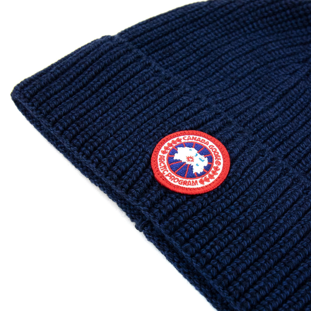Canada Goose Arctic Disc Rib Beanie Hat Navy Heather