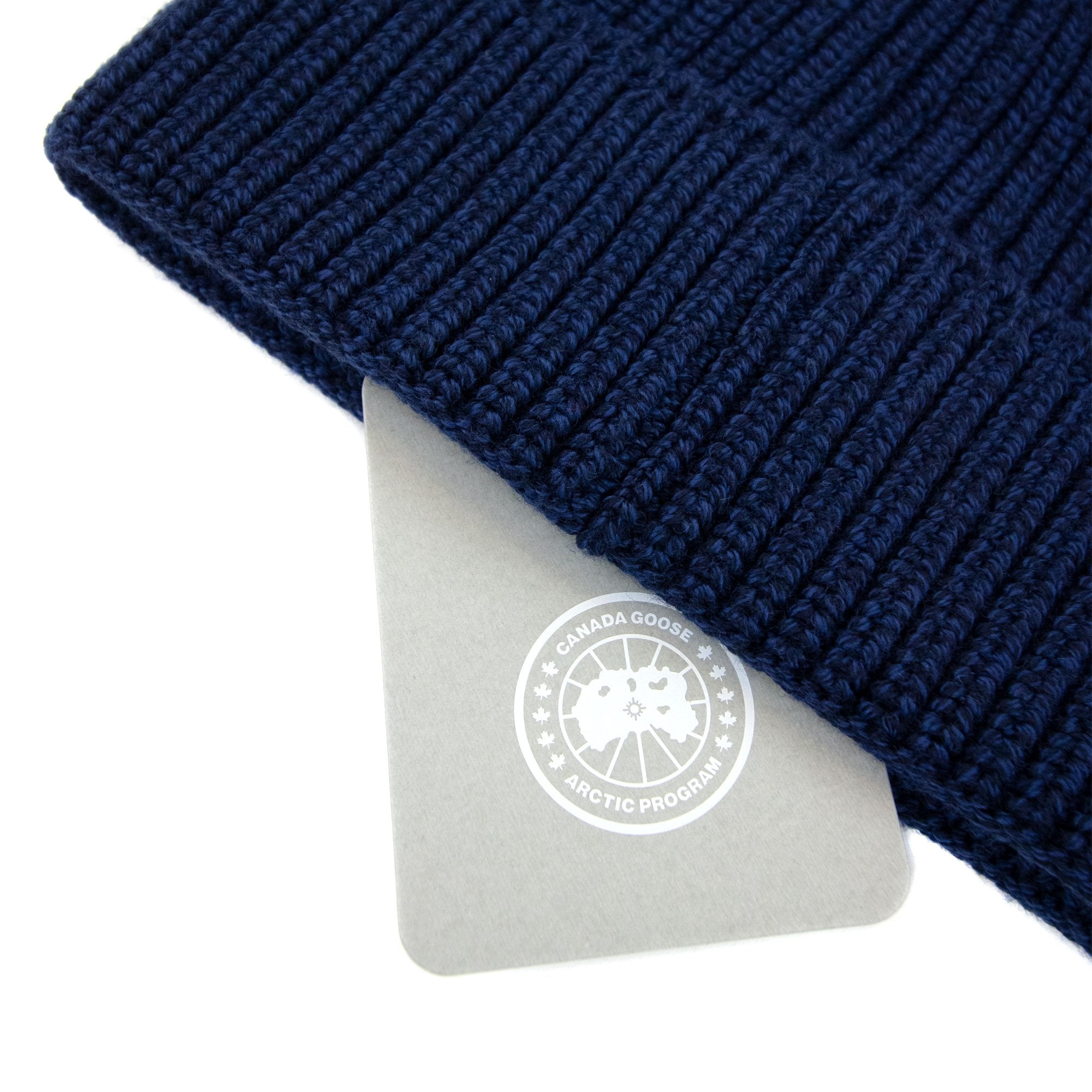 Canada Goose Arctic Disc Rib Beanie Hat Navy Heather