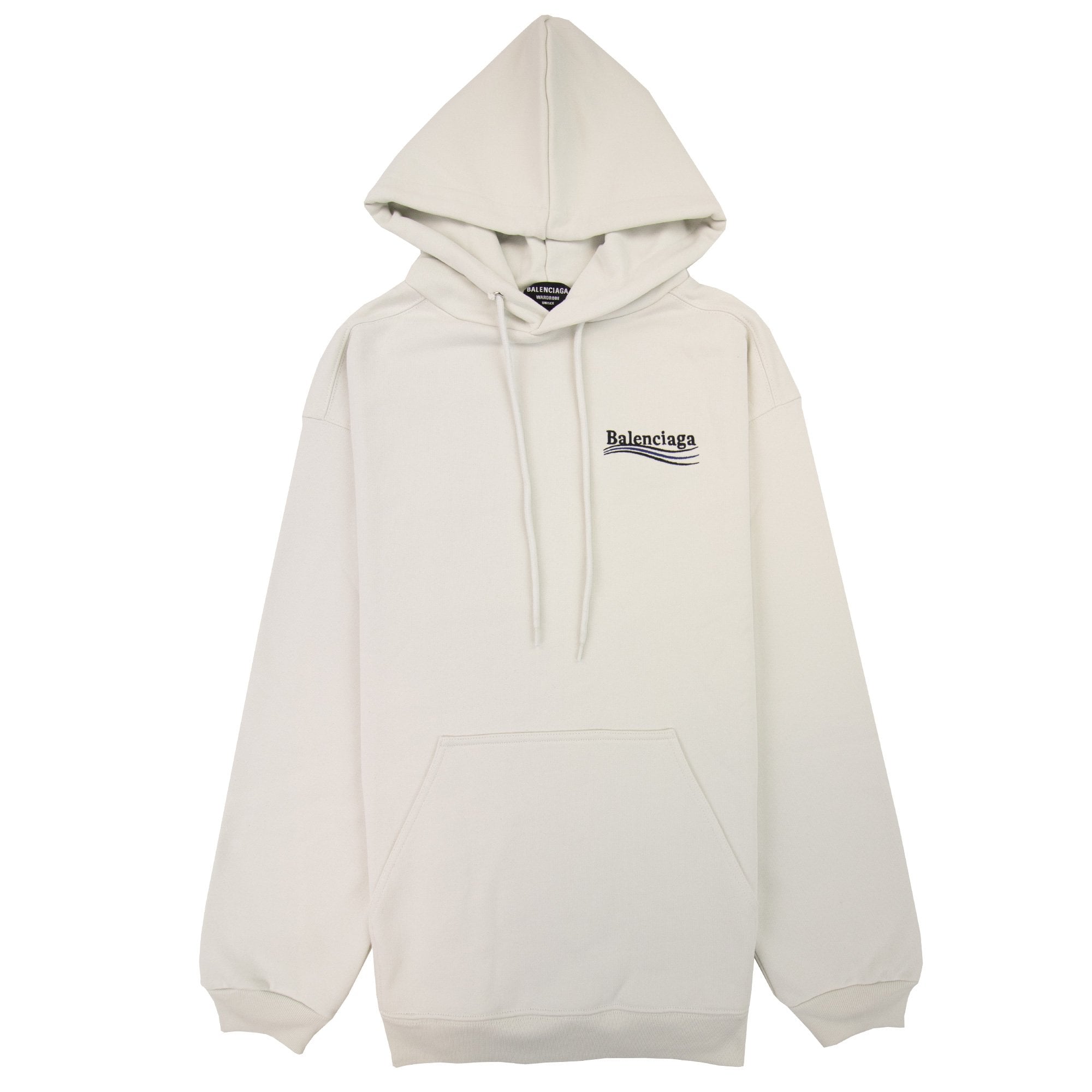 Balenciaga Logo Print Hoodied Sweatshirt White 9084
