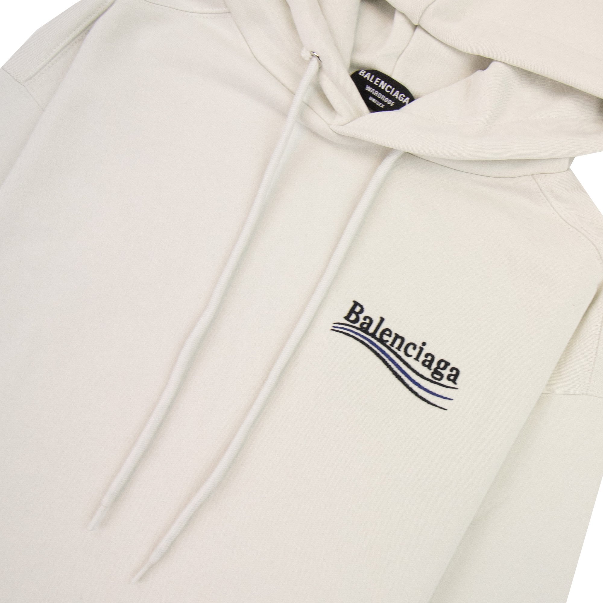 Balenciaga Logo Print Hoodied Sweatshirt White 9084
